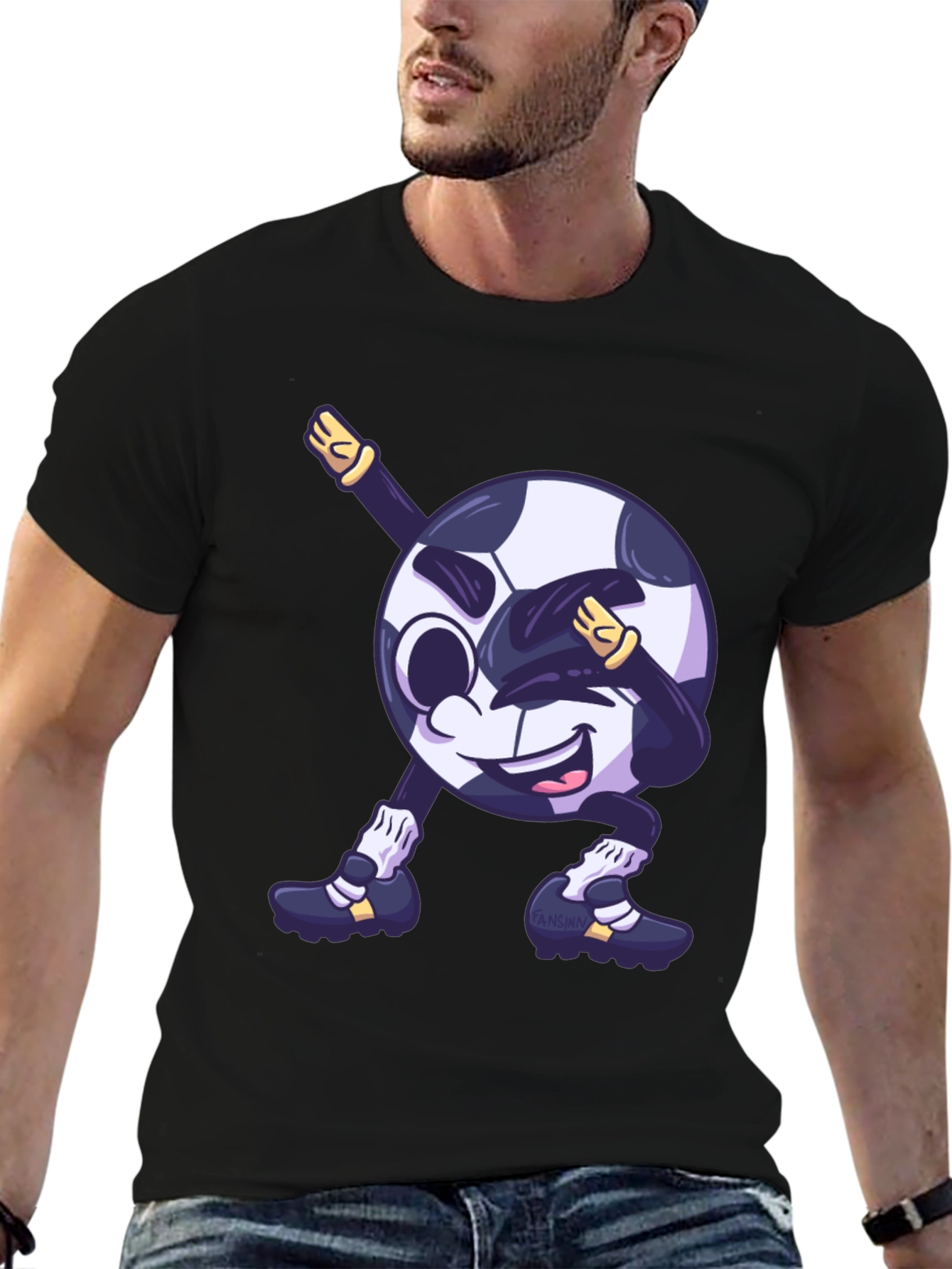 Soccer Ball Dabbing Graphic T-Shirt