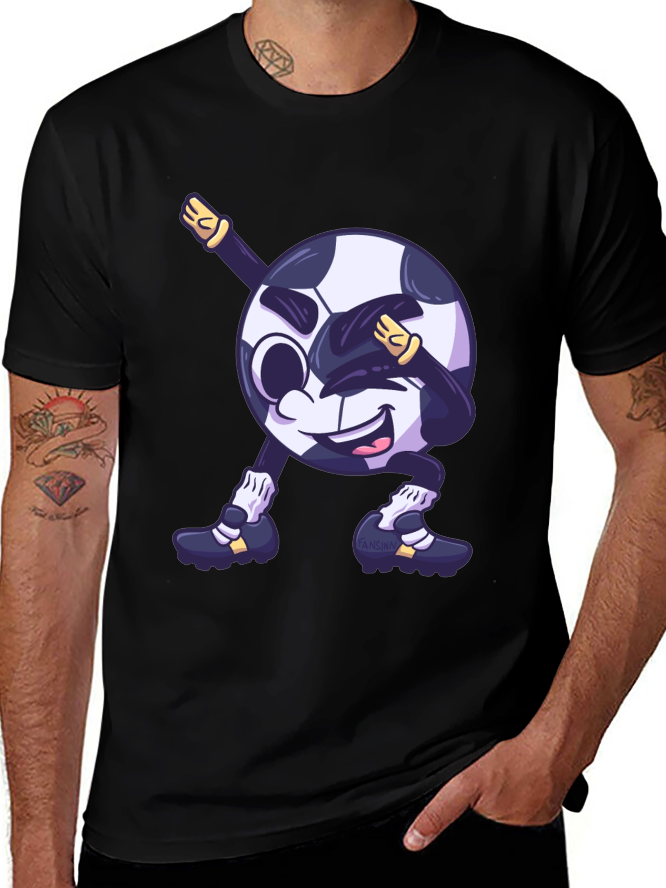 Soccer Ball Dabbing Graphic T-Shirt