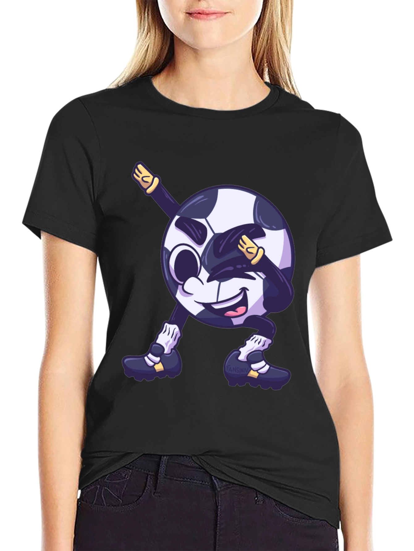 Soccer Ball Dabbing Graphic T-Shirt