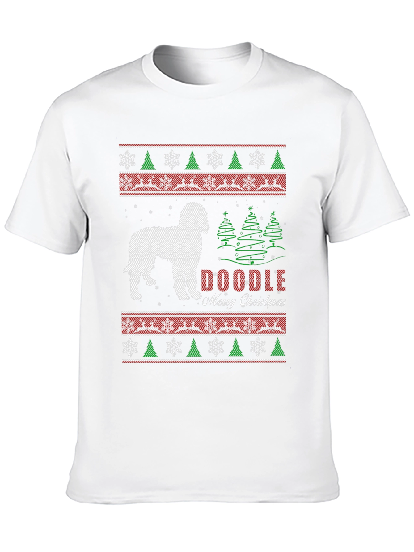 Doodle Merry Christmas Holiday Graphic Tee
