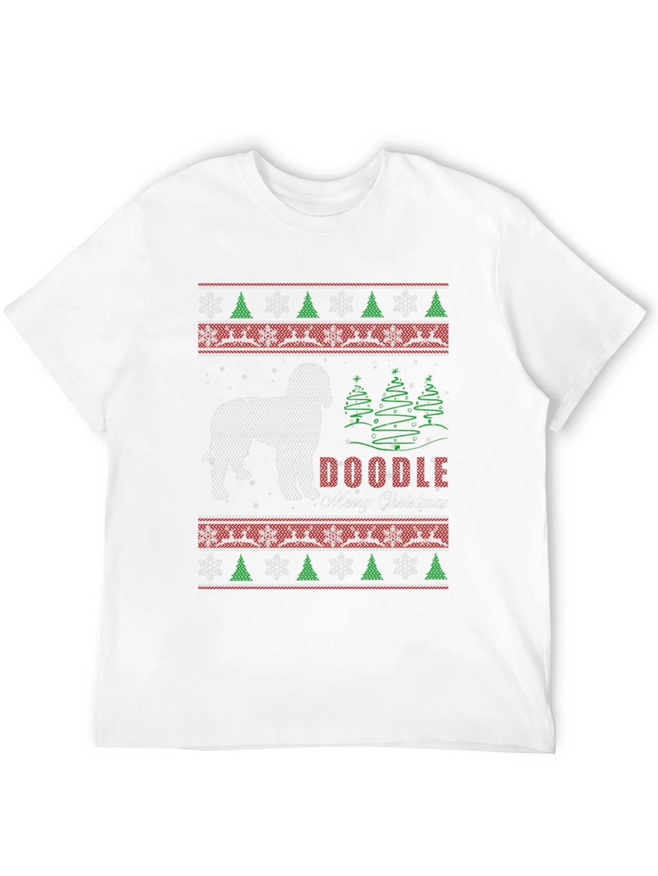 Doodle Merry Christmas Holiday Graphic Tee