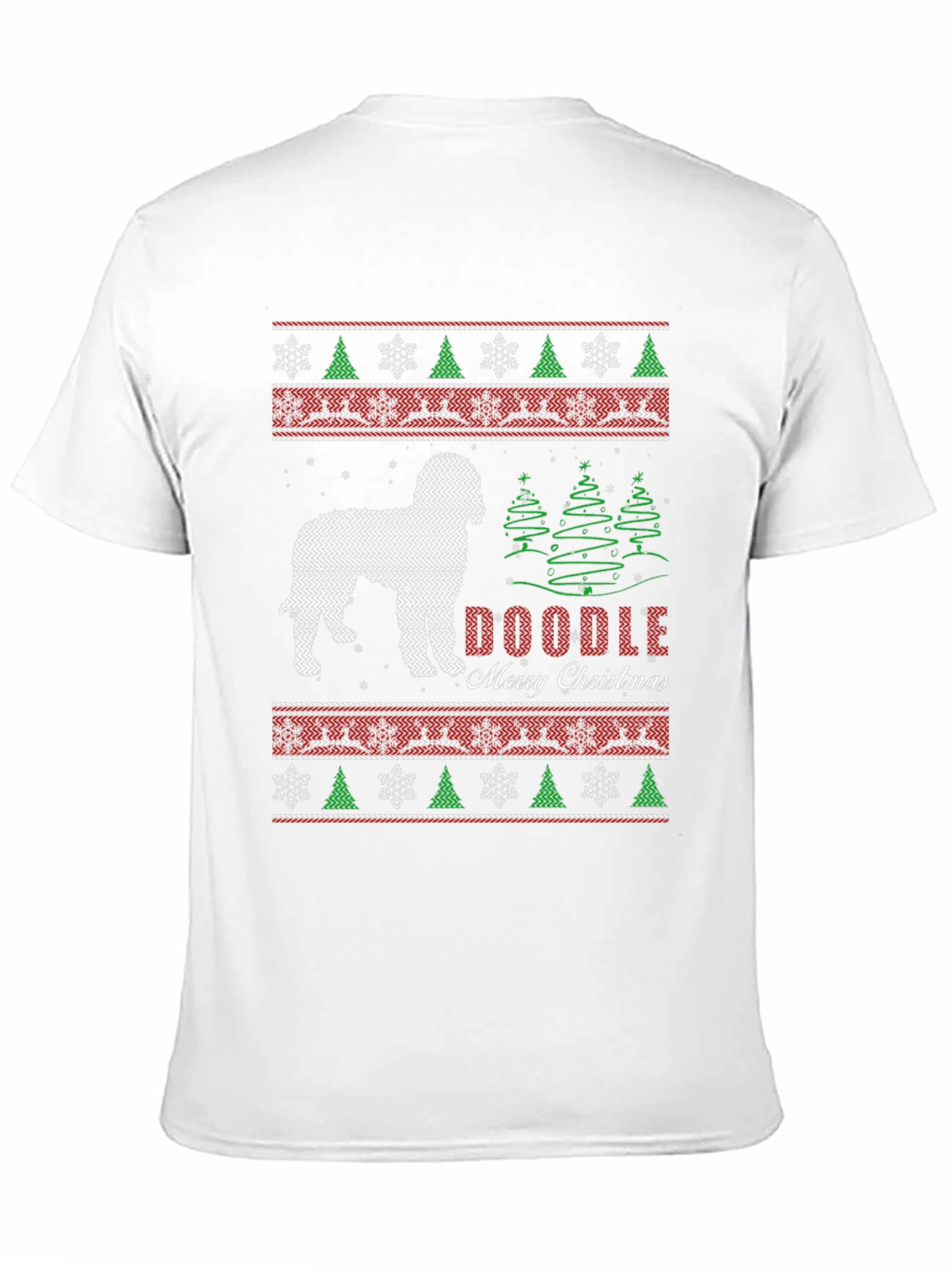 Doodle Merry Christmas Holiday Graphic Tee