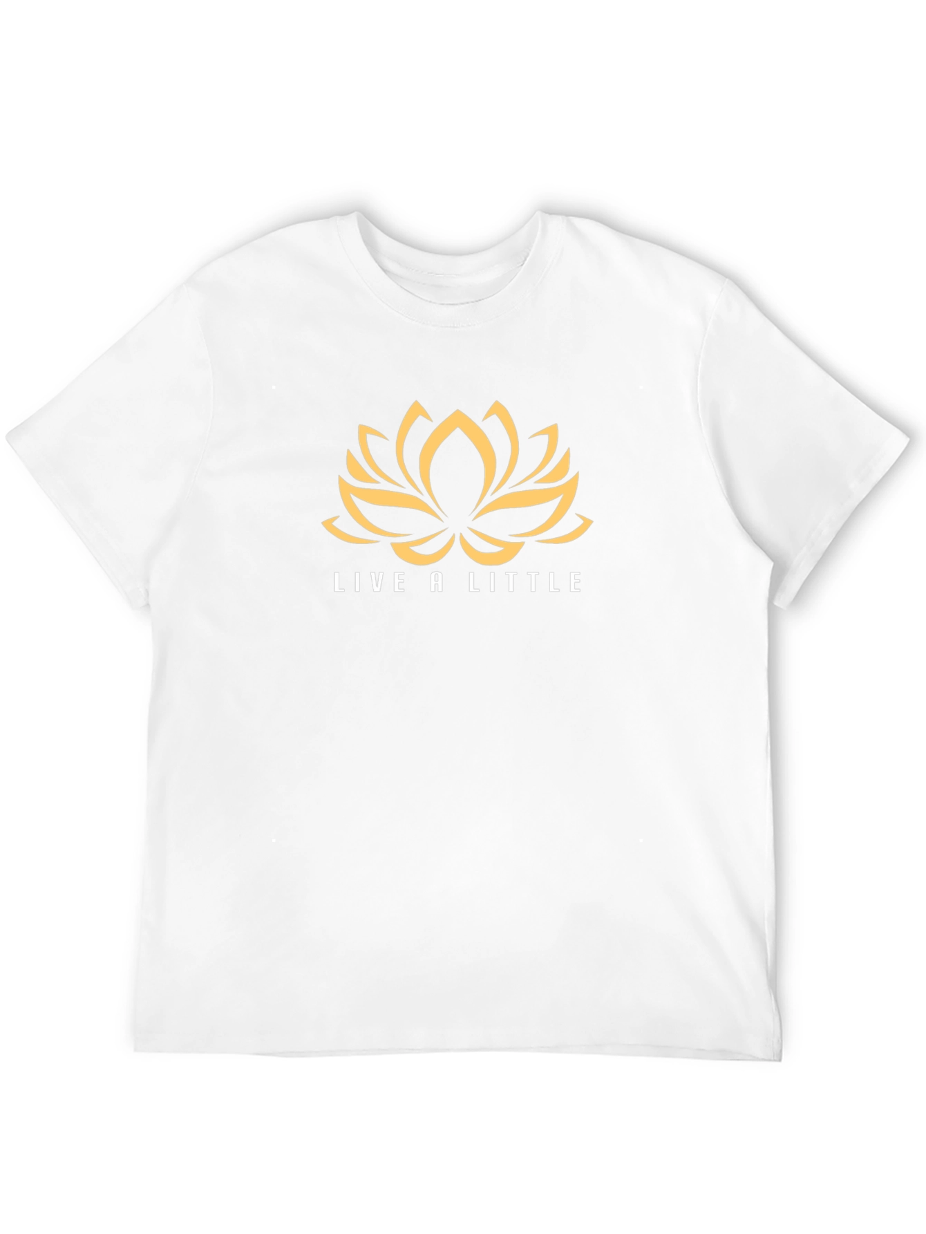 Live a Little Black Graphic Tee with Lotus