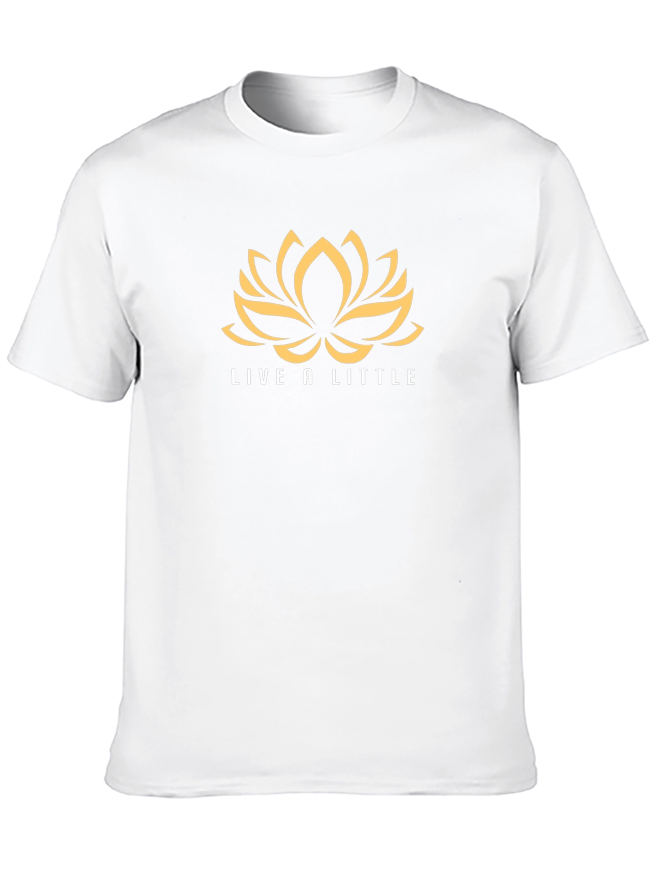 Live a Little Black Graphic Tee with Lotus