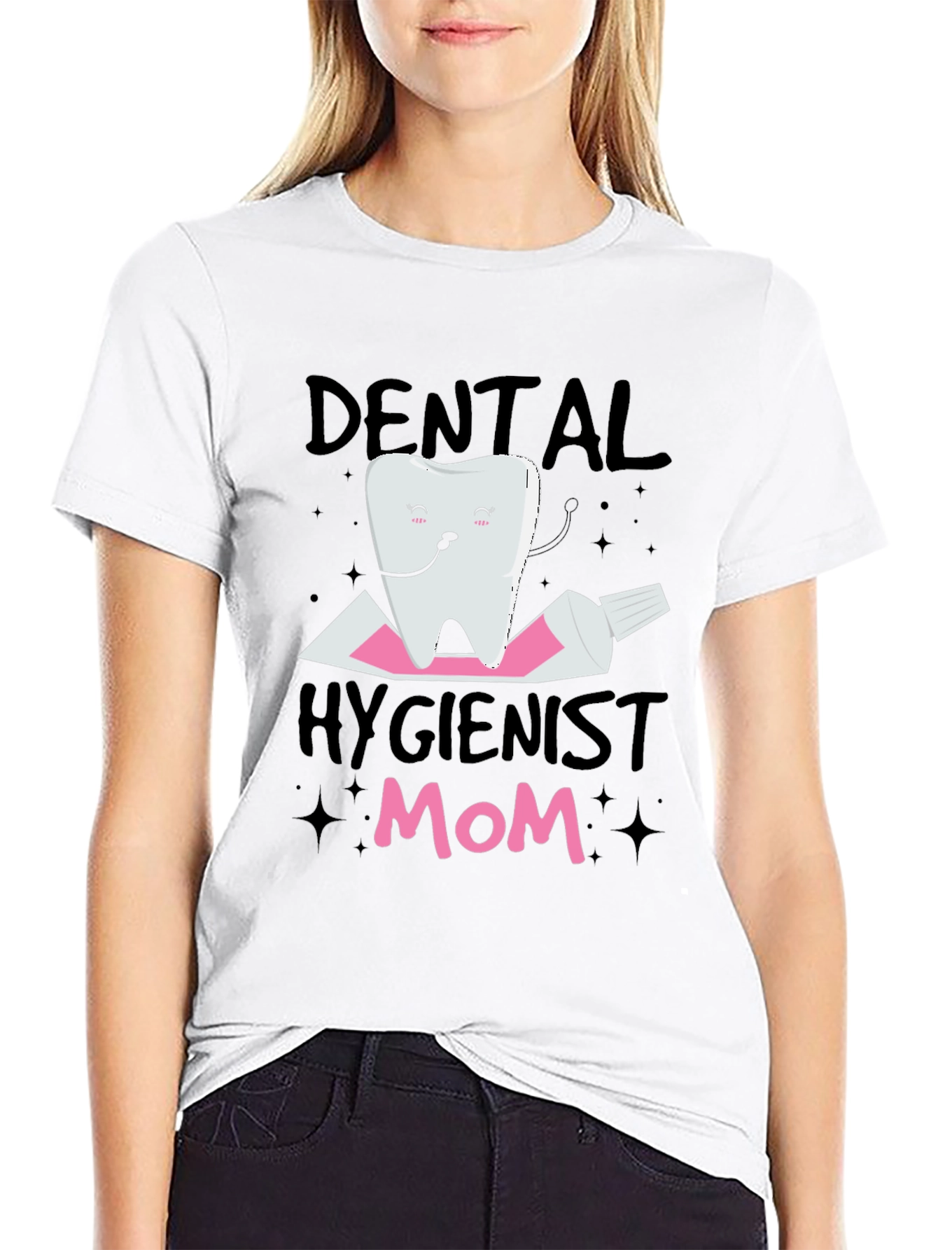 Dental Hygienist Mom T-Shirt - Cute Tooth Design