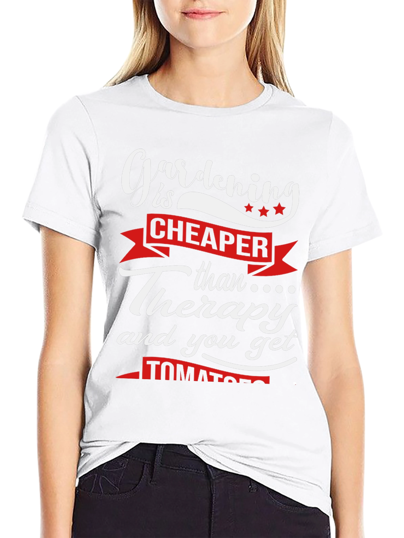 Gardening is Cheaper Than Therapy Graphic Tee