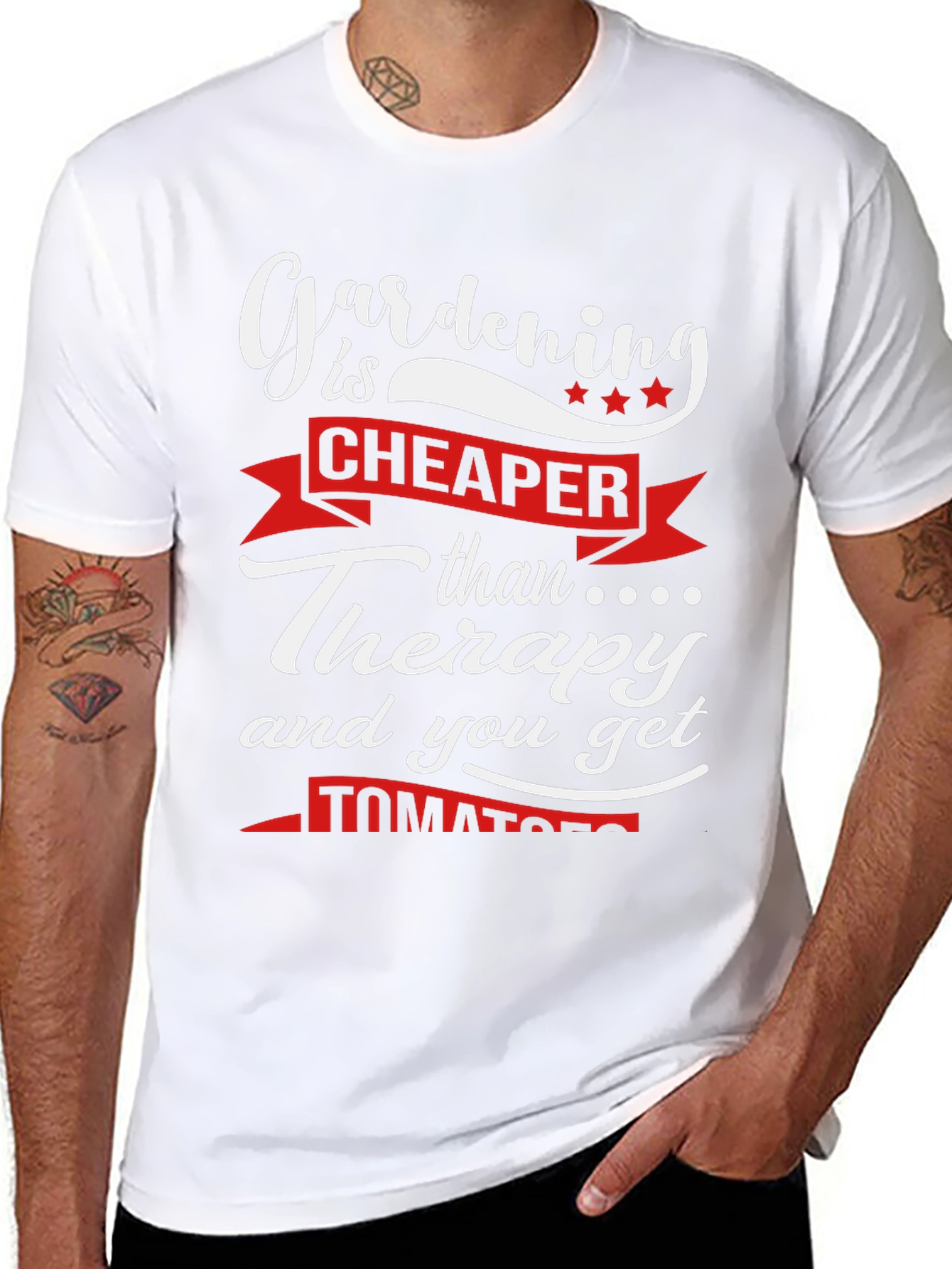 Gardening is Cheaper Than Therapy Graphic Tee