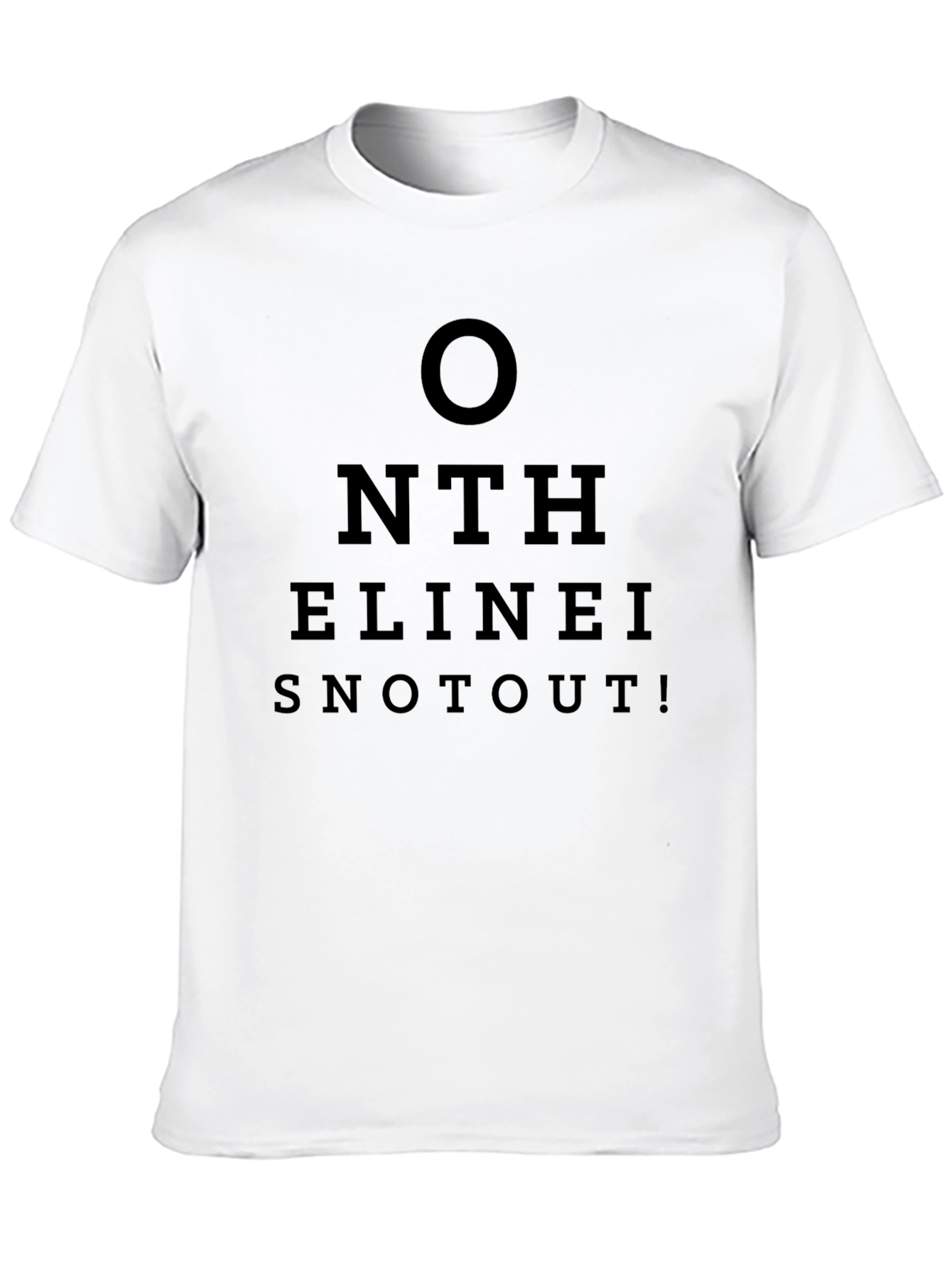 Eye Chart Funny SNOTOUT! Black Graphic Tee
