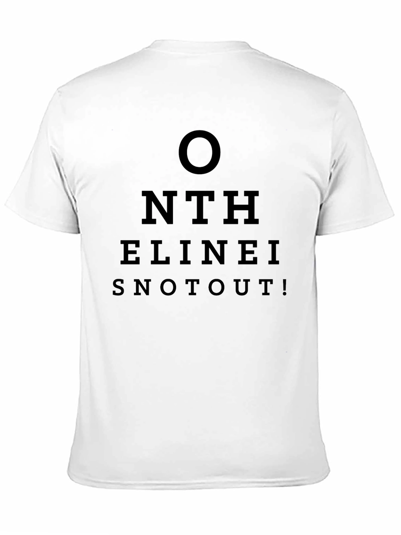 Eye Chart Funny SNOTOUT! Black Graphic Tee
