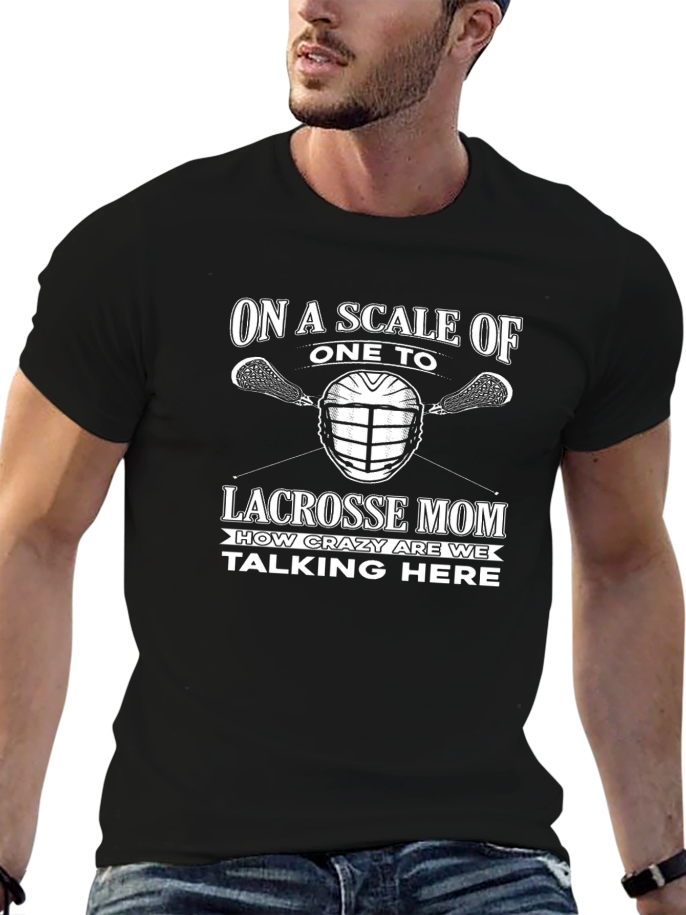 Lacrosse Mom T-Shirt: Crazy Scale Tee