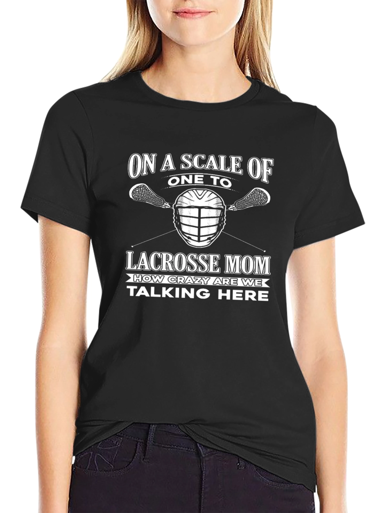 Lacrosse Mom T-Shirt: Crazy Scale Tee