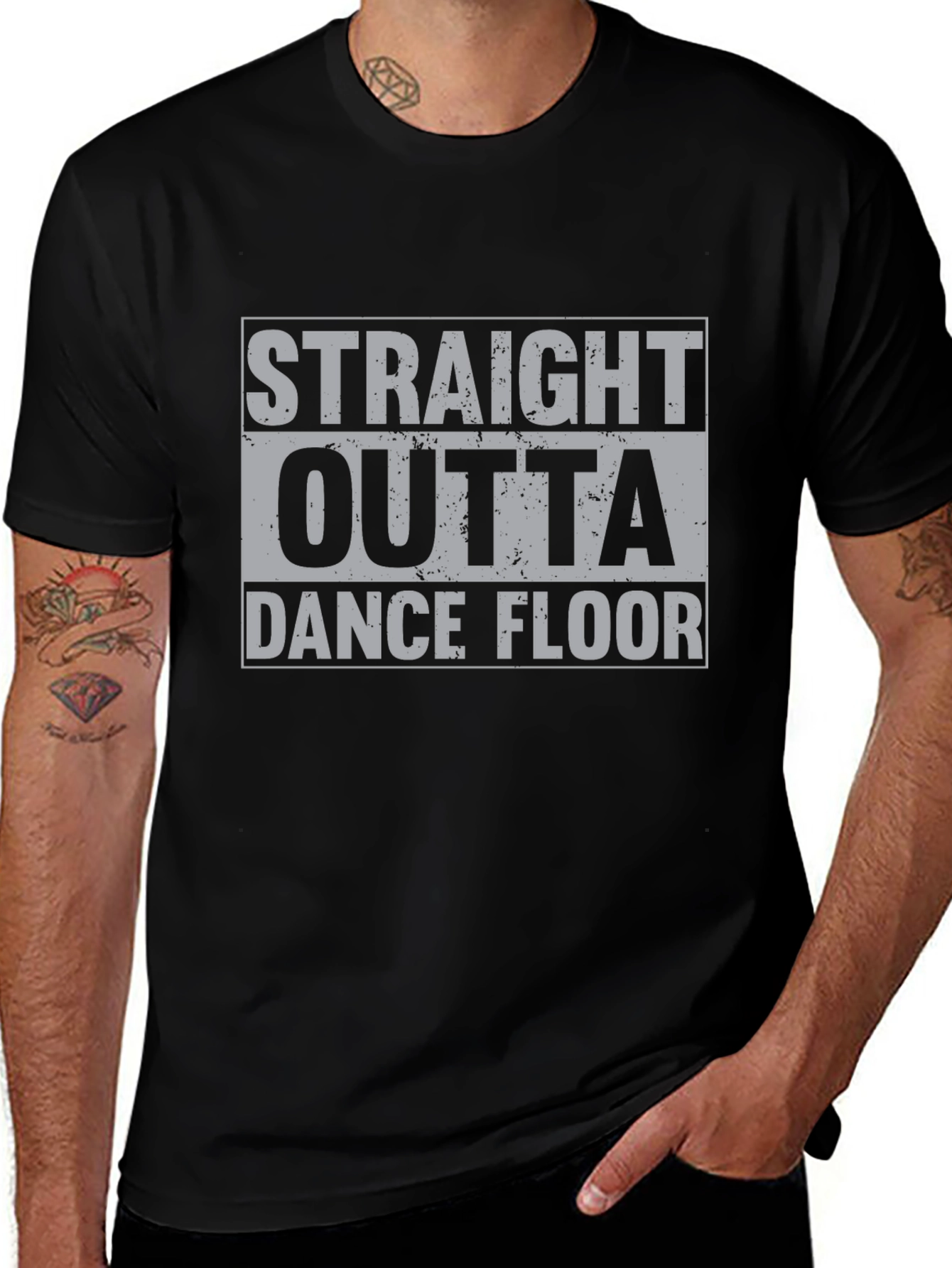 Straight Outta Dance Floor Black T-Shirt