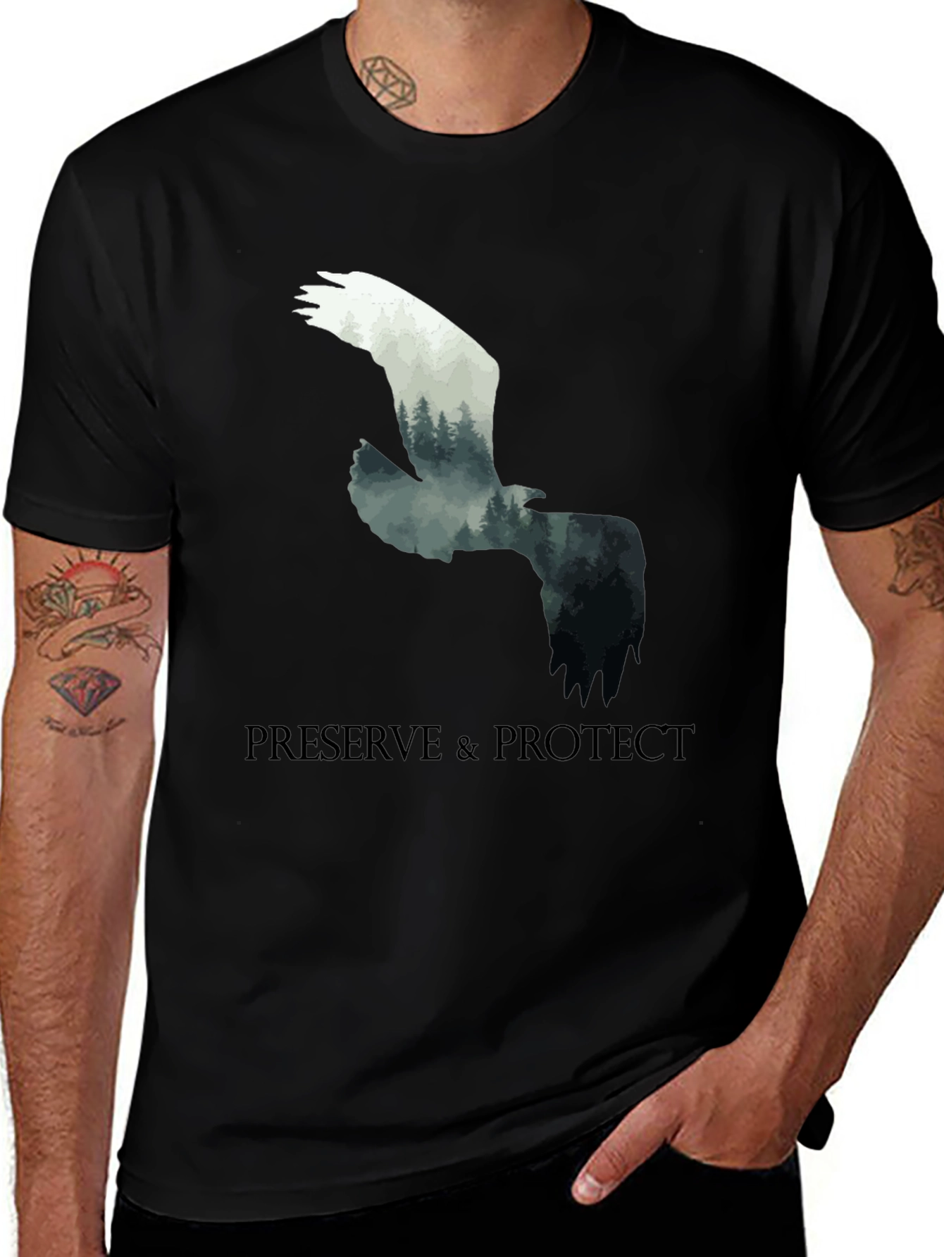 Preserve & Protect Nature Eagle Graphic Tee