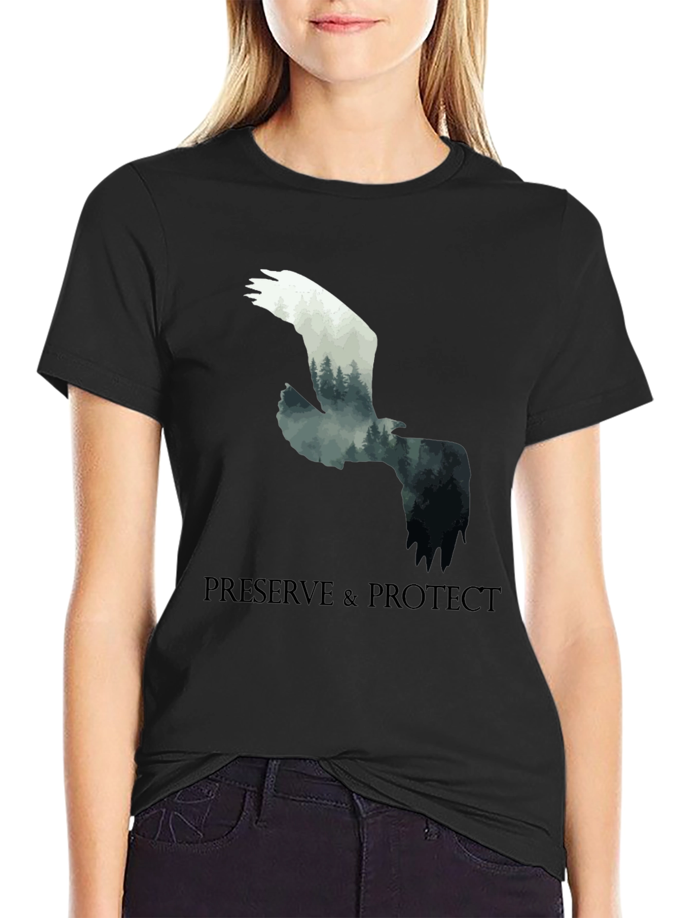 Preserve & Protect Nature Eagle Graphic Tee