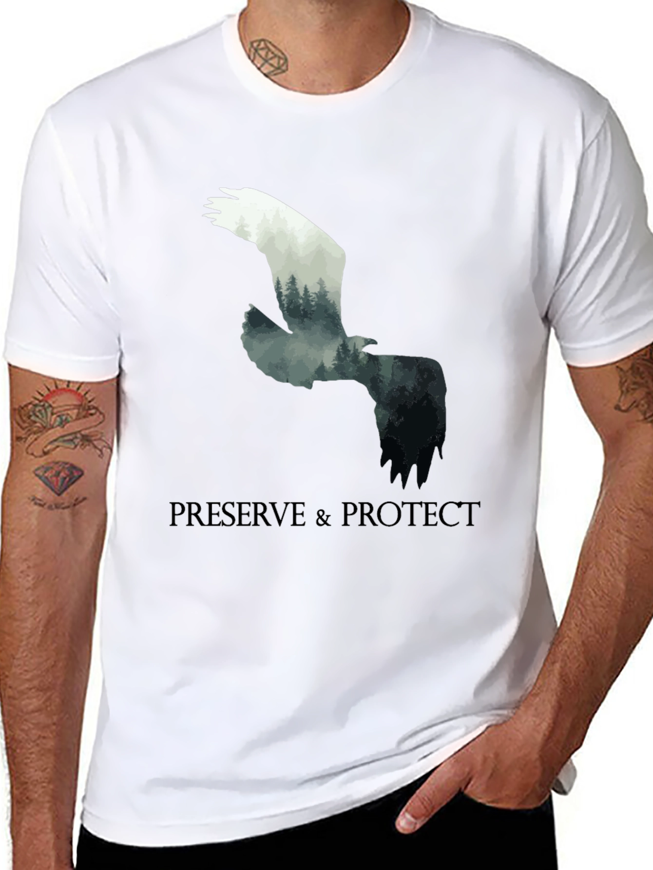 Preserve & Protect Nature Eagle Graphic Tee