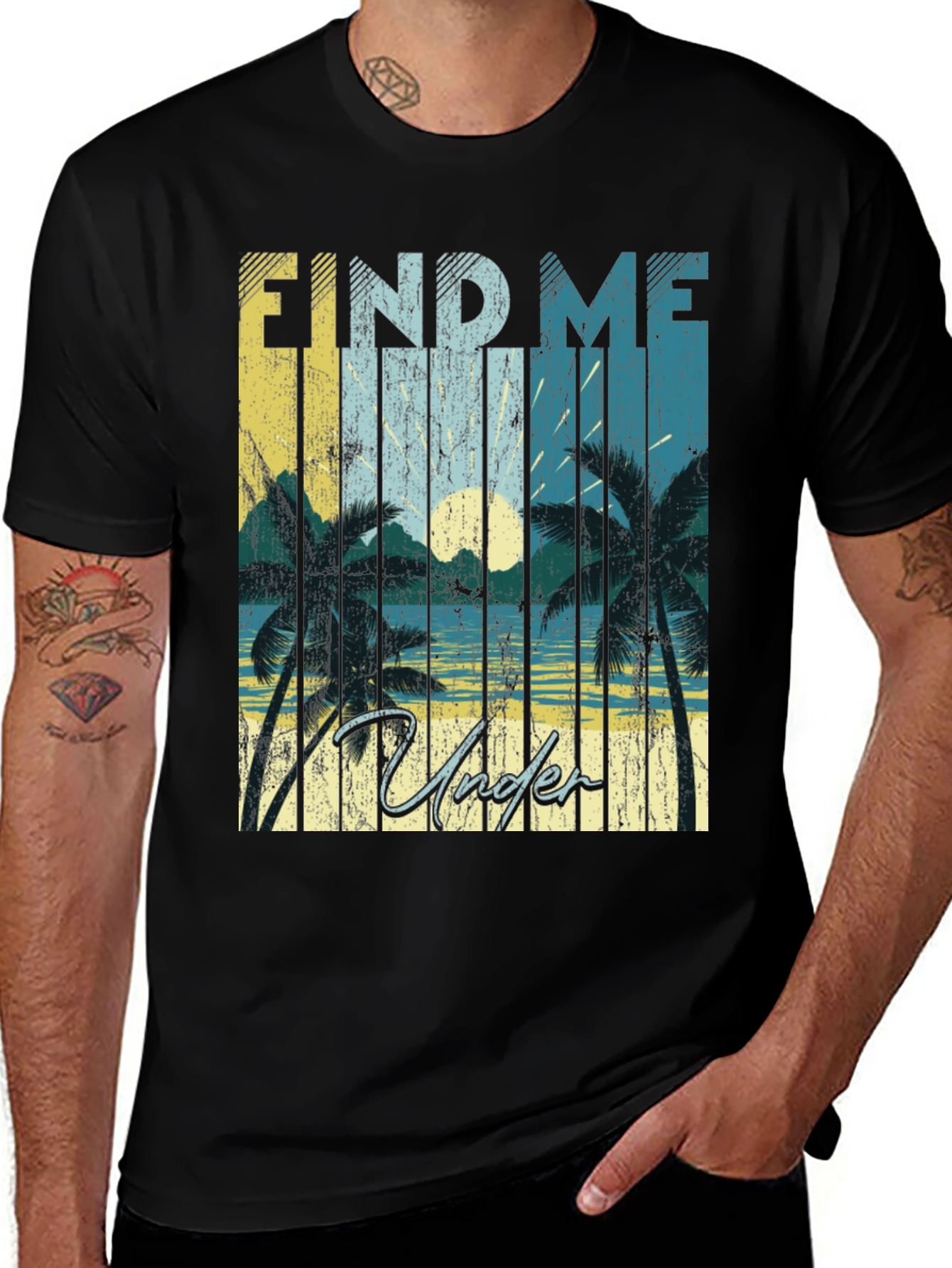 Find Me Under Palms Graphic T-Shirt