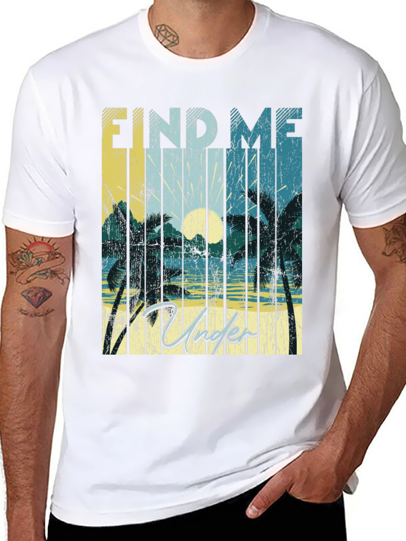 Find Me Under Palms Graphic T-Shirt