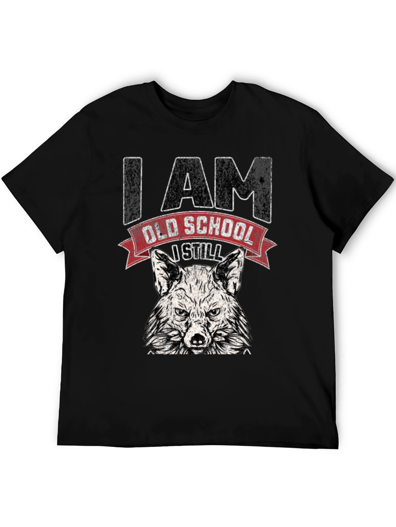 I Am Old School Wolf Graphic Tee