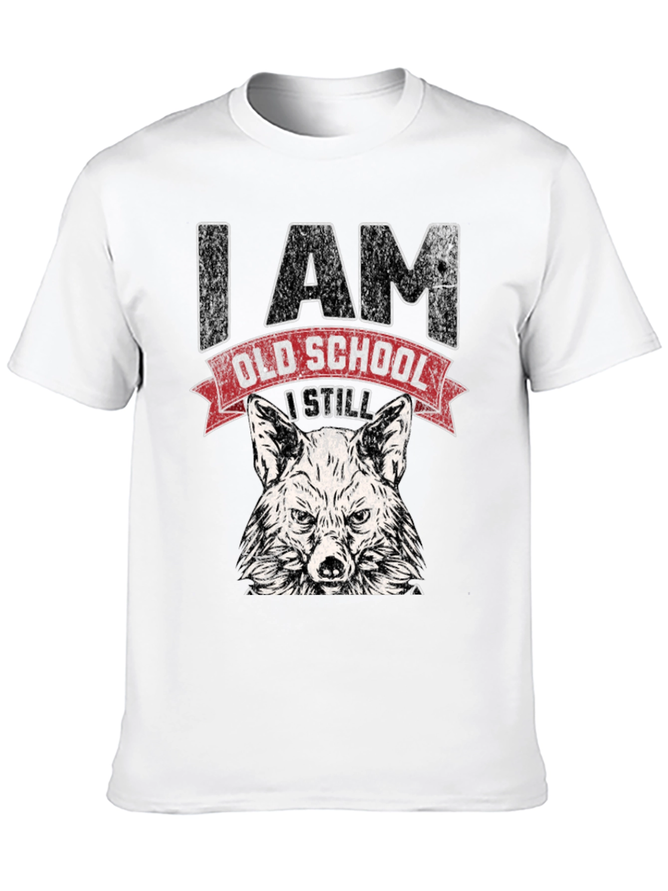 I Am Old School Wolf Graphic Tee