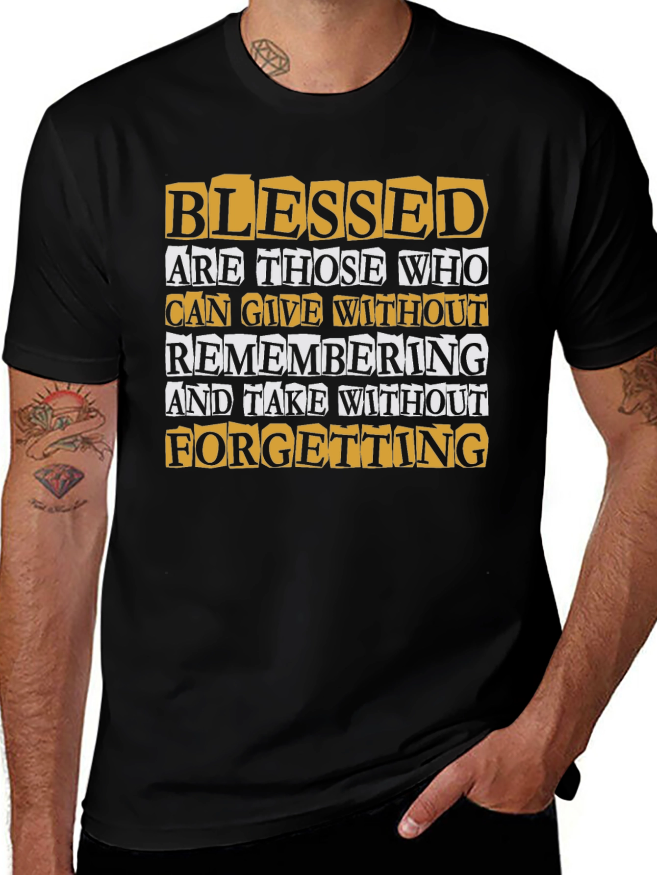 Blessed Quote Graphic Print T-Shirt