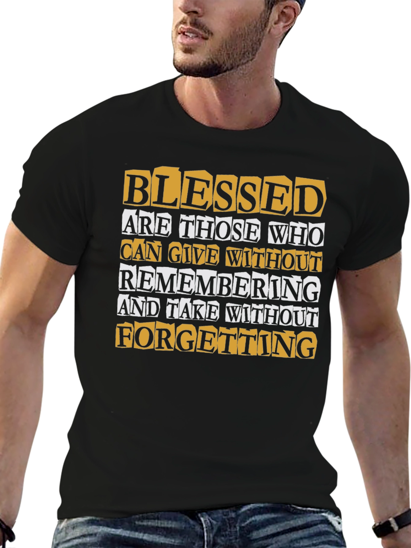 Blessed Quote Graphic Print T-Shirt