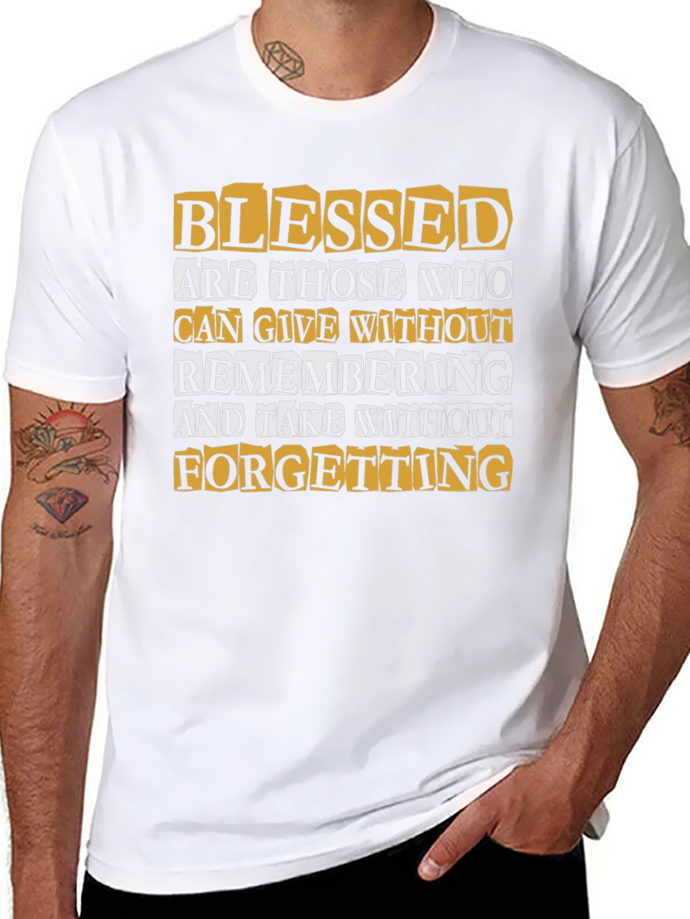Blessed Quote Graphic Print T-Shirt