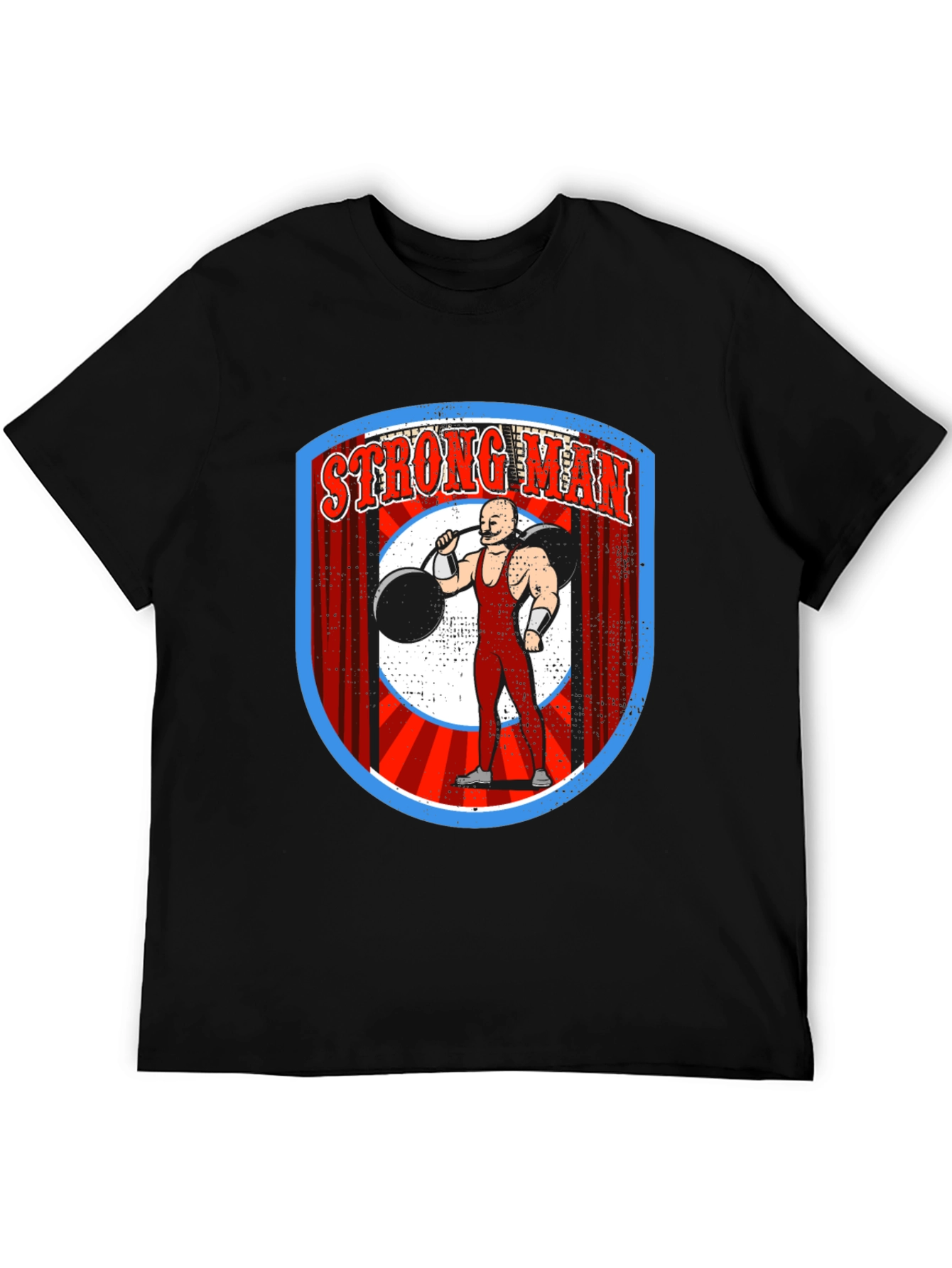 Strongman Graphic T-Shirt - Retro Weightlifting Design