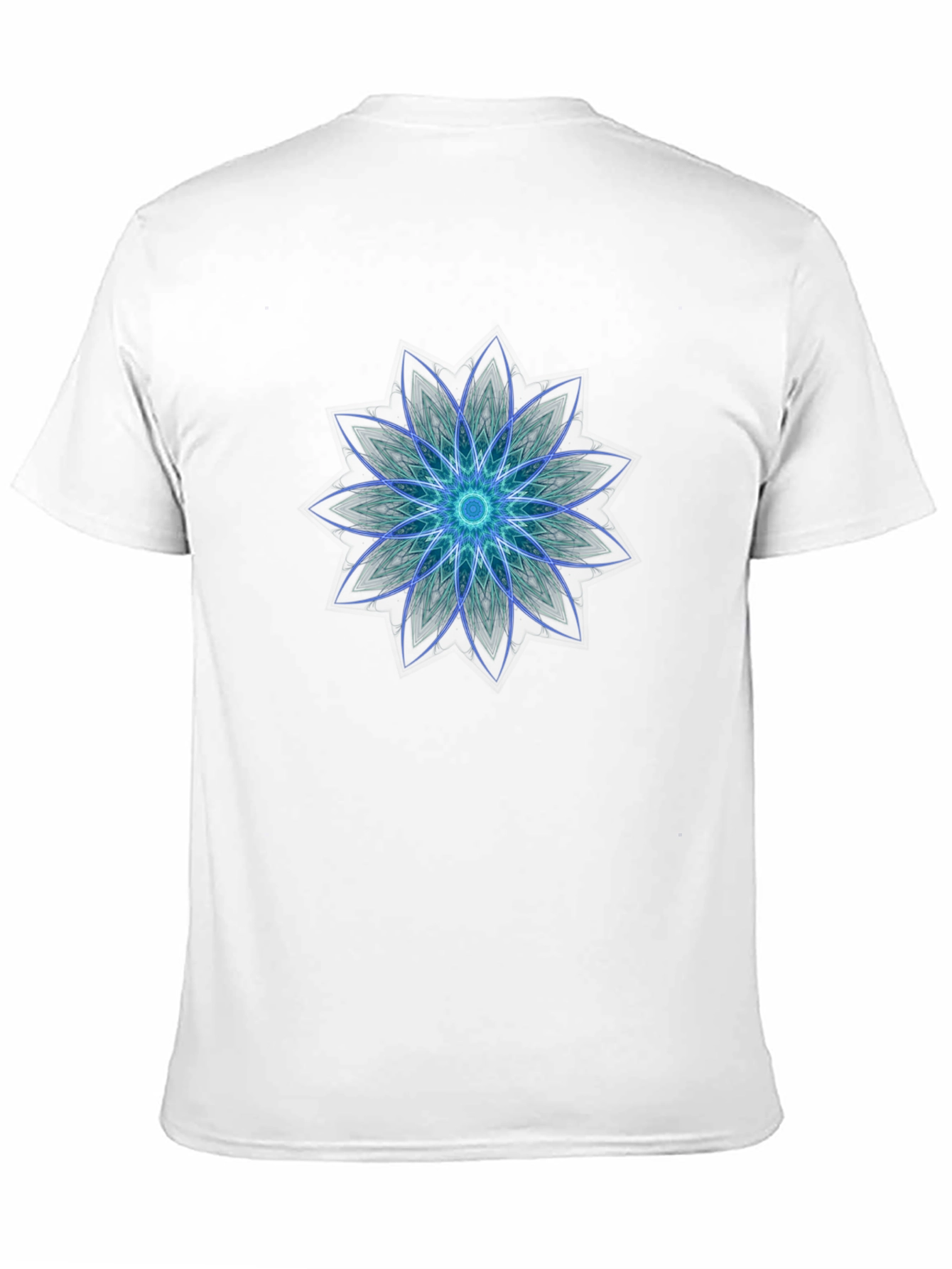 Geometric Flower Graphic Black T-Shirt