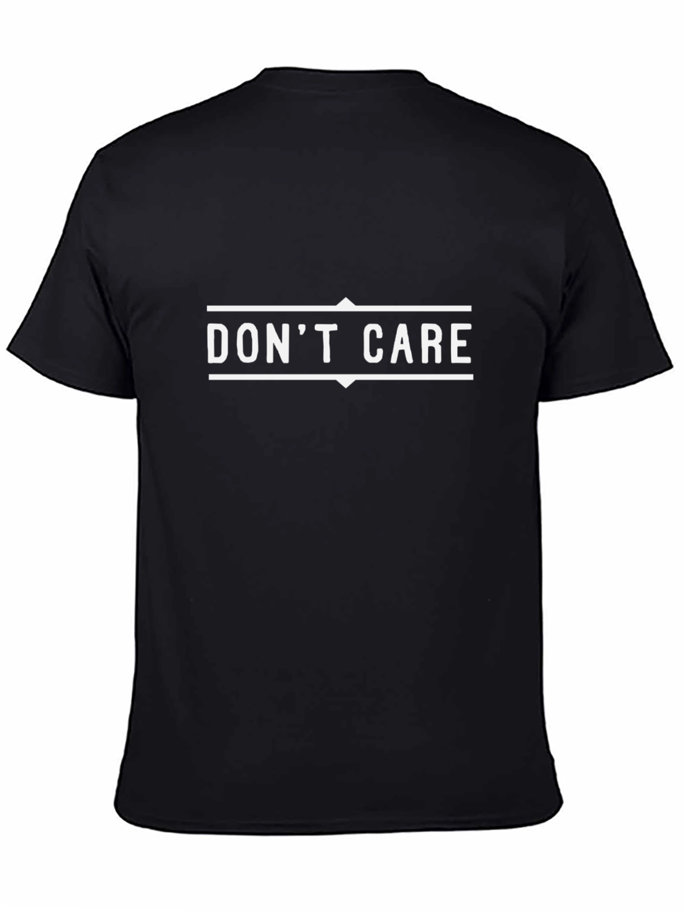 Dont Care T-Shirt - Black Casual Tee