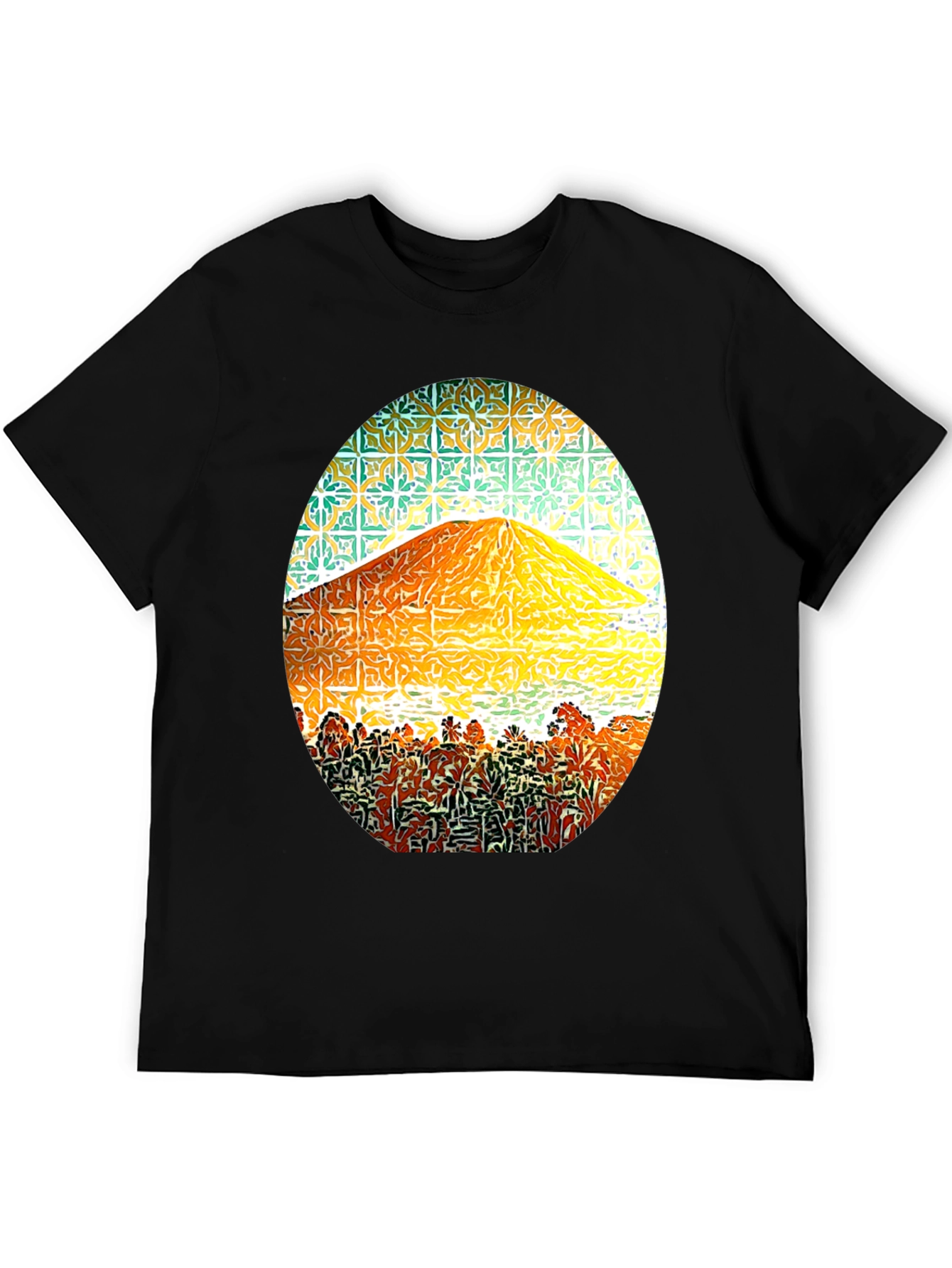 Mountain Graphic Tee - Stylish Mens Black T-Shirt