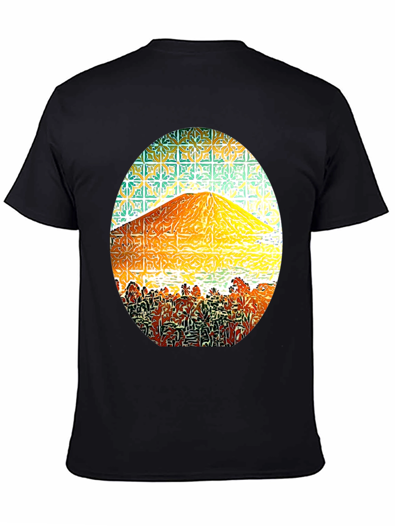 Mountain Graphic Tee - Stylish Mens Black T-Shirt
