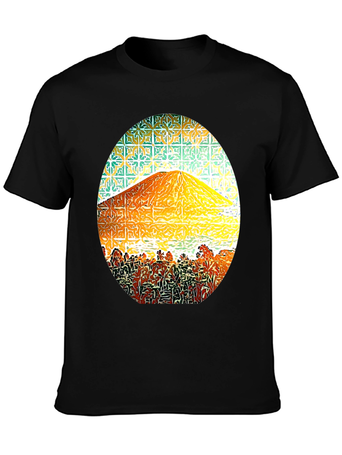 Mountain Graphic Tee - Stylish Mens Black T-Shirt