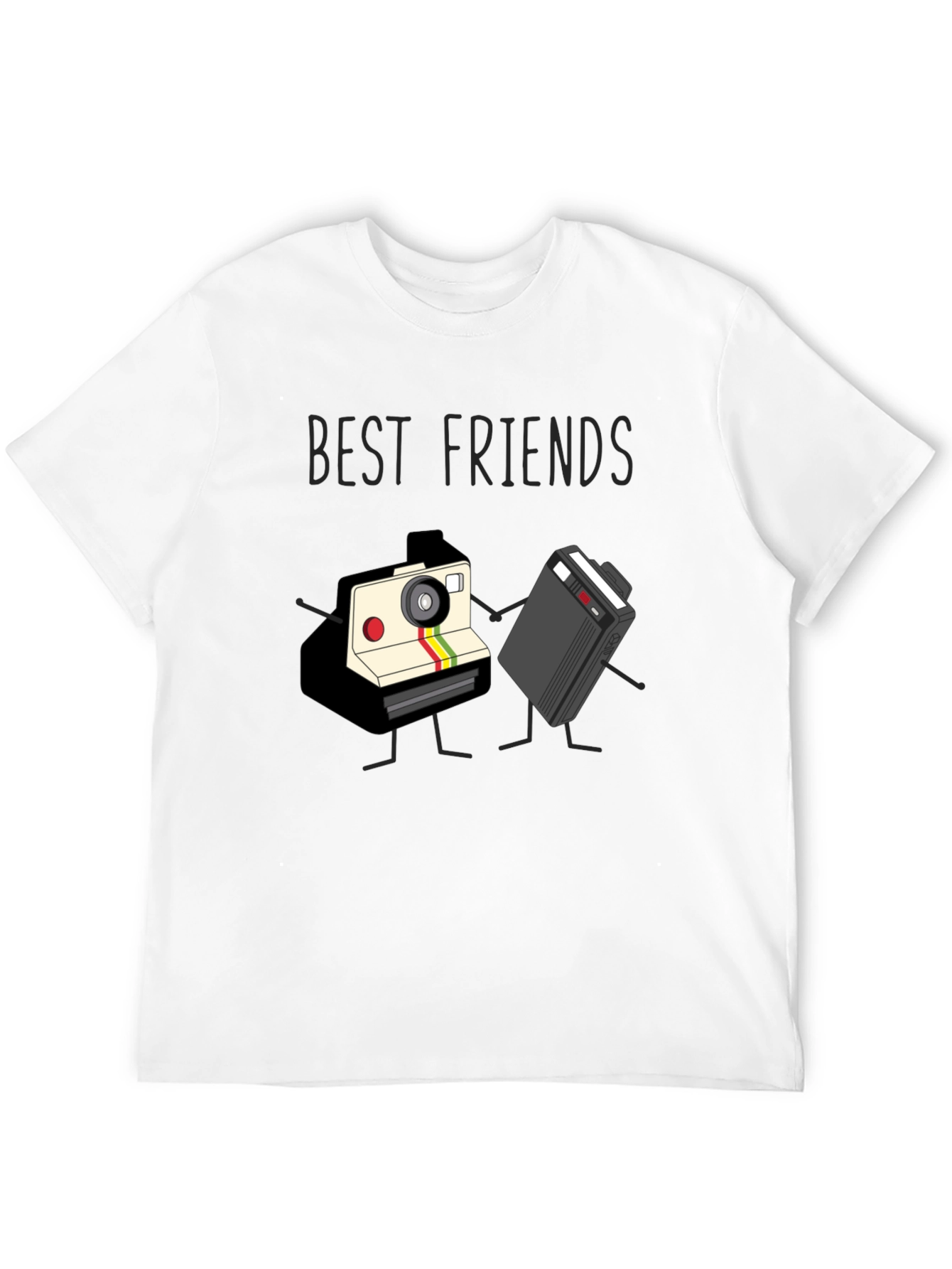 Best Friends Camera and Cassette Tape T-Shirt