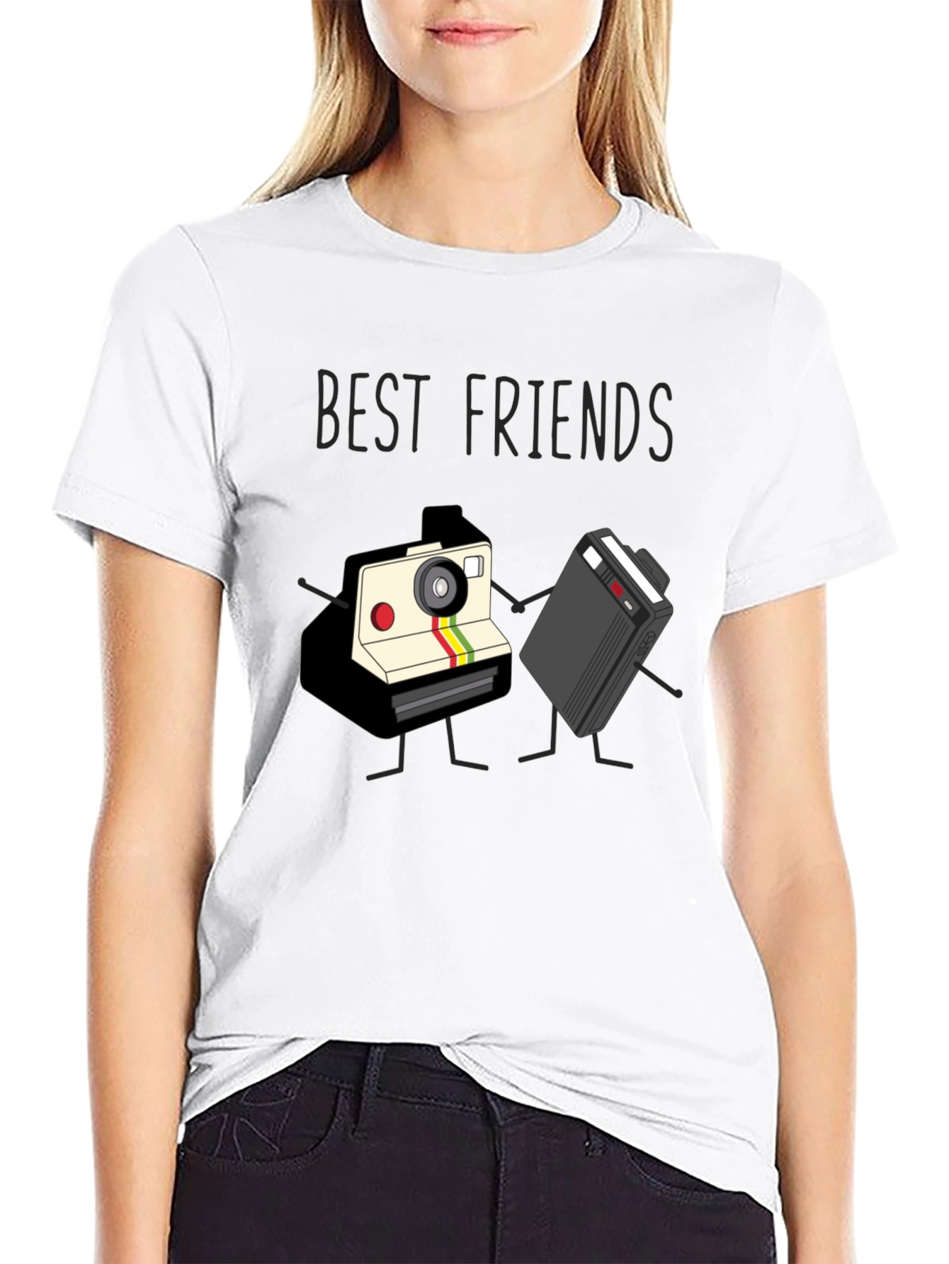 Best Friends Camera and Cassette Tape T-Shirt