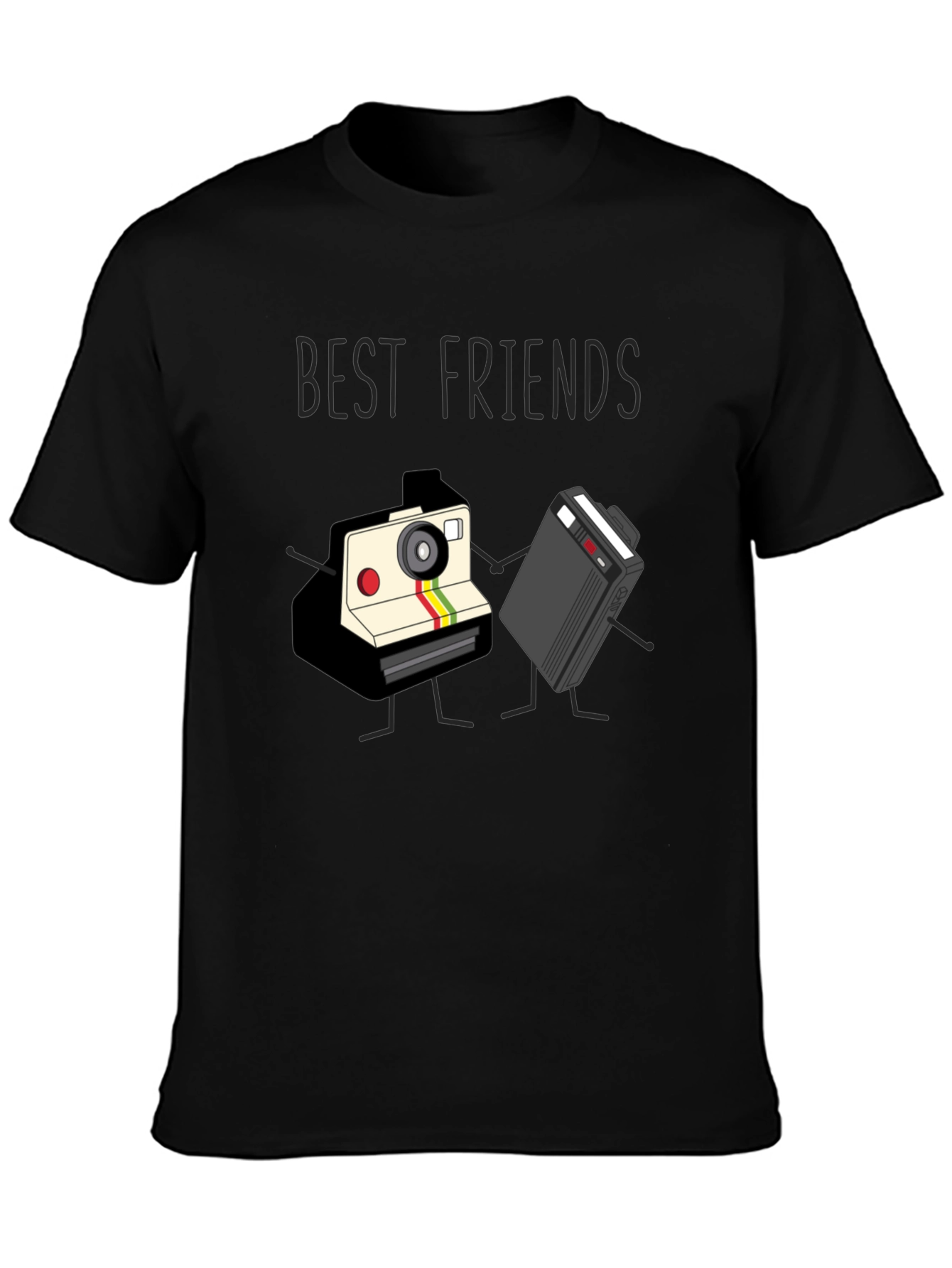 Best Friends Camera and Cassette Tape T-Shirt