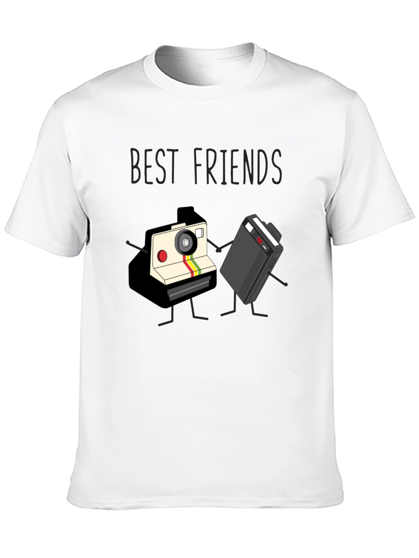 Best Friends Camera and Cassette Tape T-Shirt