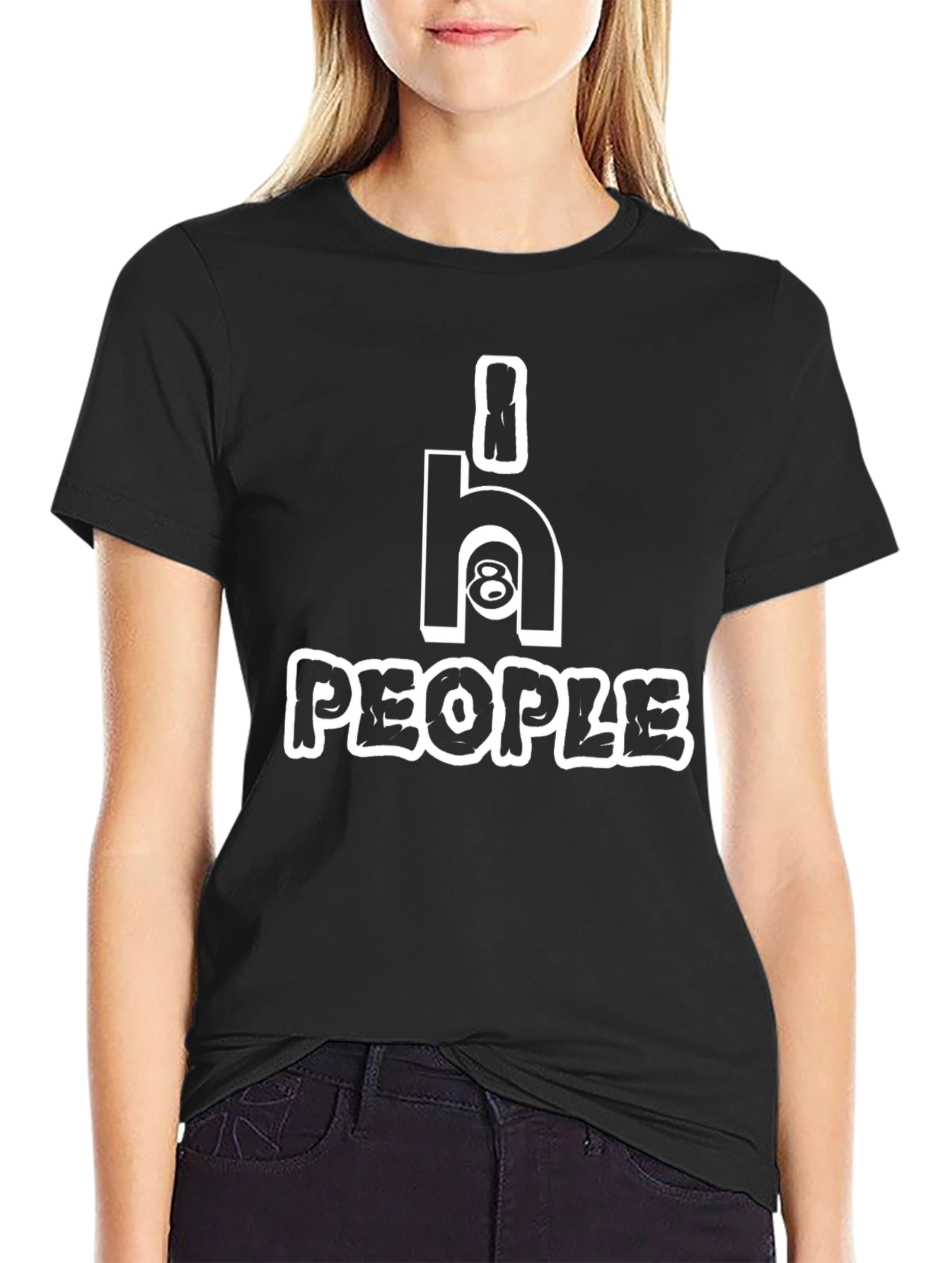 Hi8 People Graphic T-Shirt - Bold Black Tee