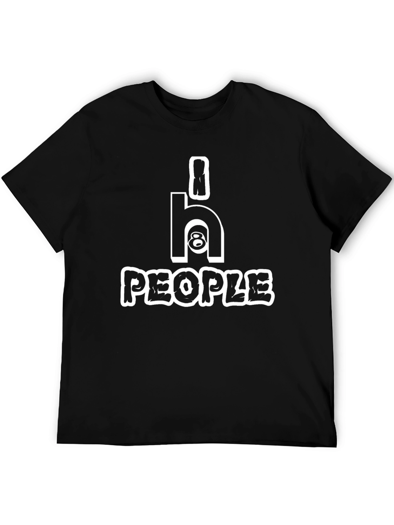 Hi8 People Graphic T-Shirt - Bold Black Tee