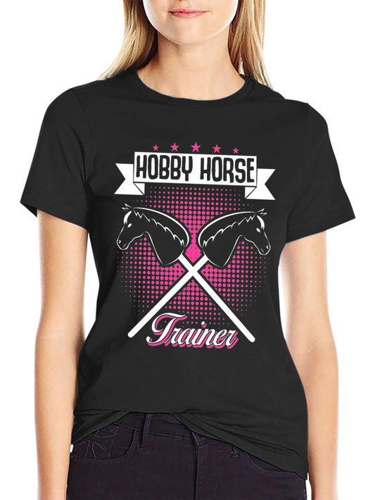 Hobby Horse Trainer T-Shirt - Equestrian Fun