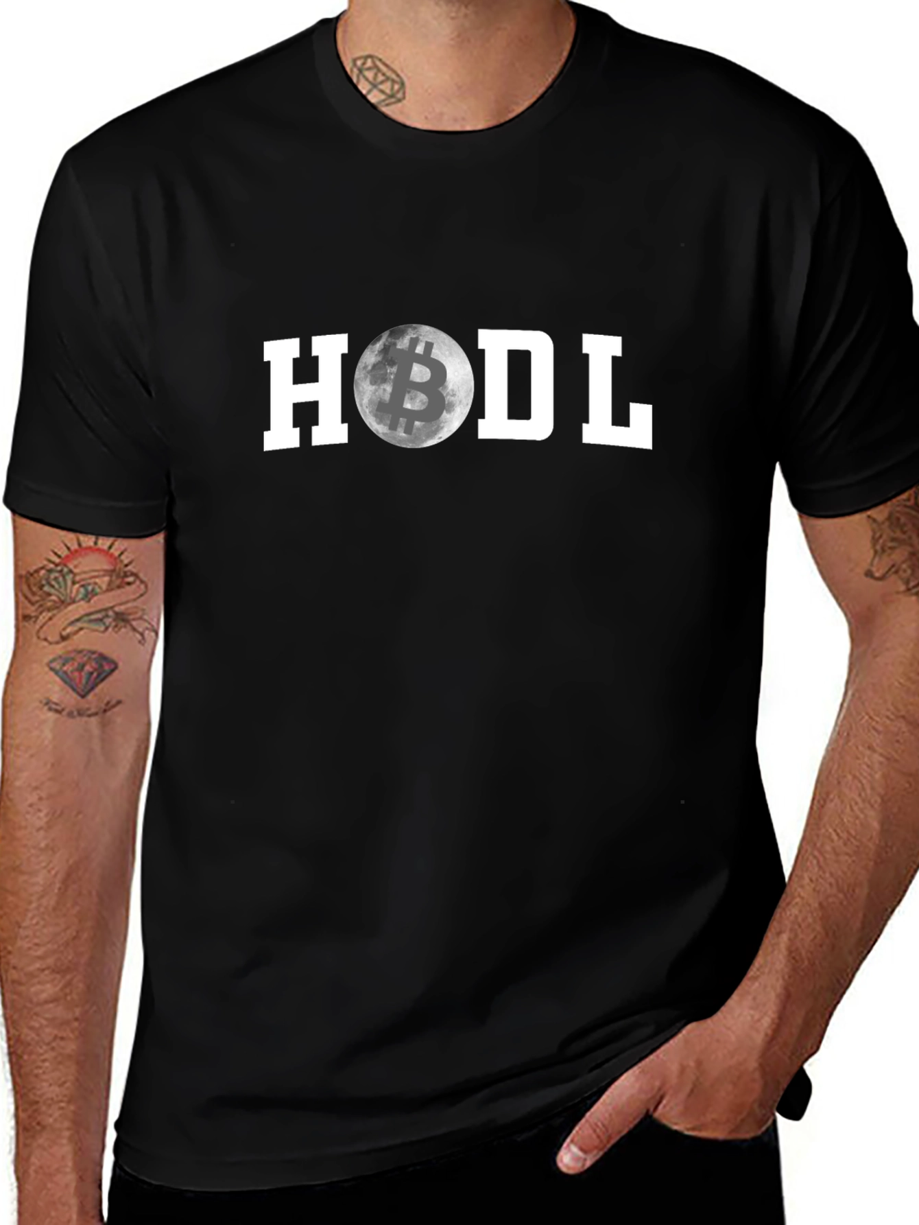 HODL Bitcoin Moon T-Shirt - Crypto Investor Tee