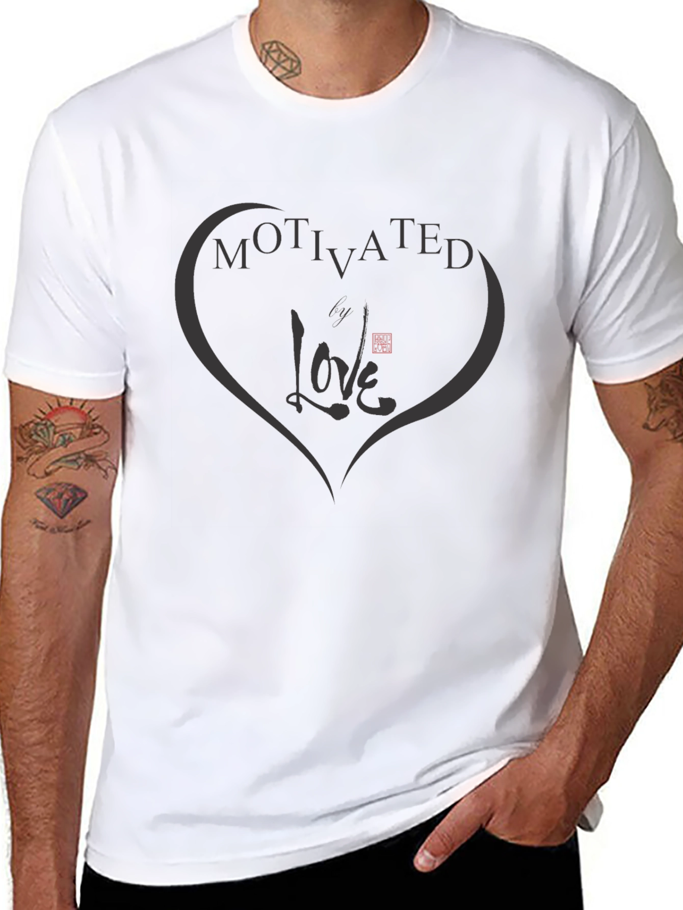 Motivated Love Graphic T-Shirt - Black