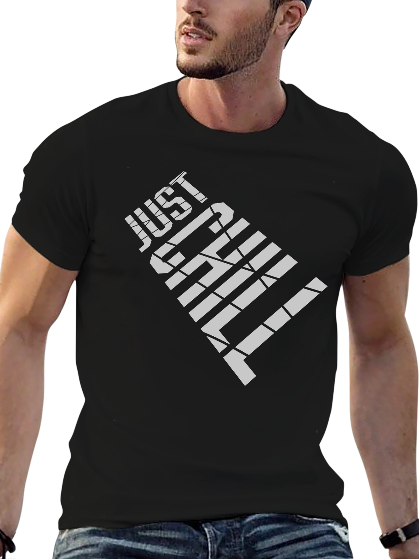 Just Chill Graphic Tee - Mens Black T-Shirt