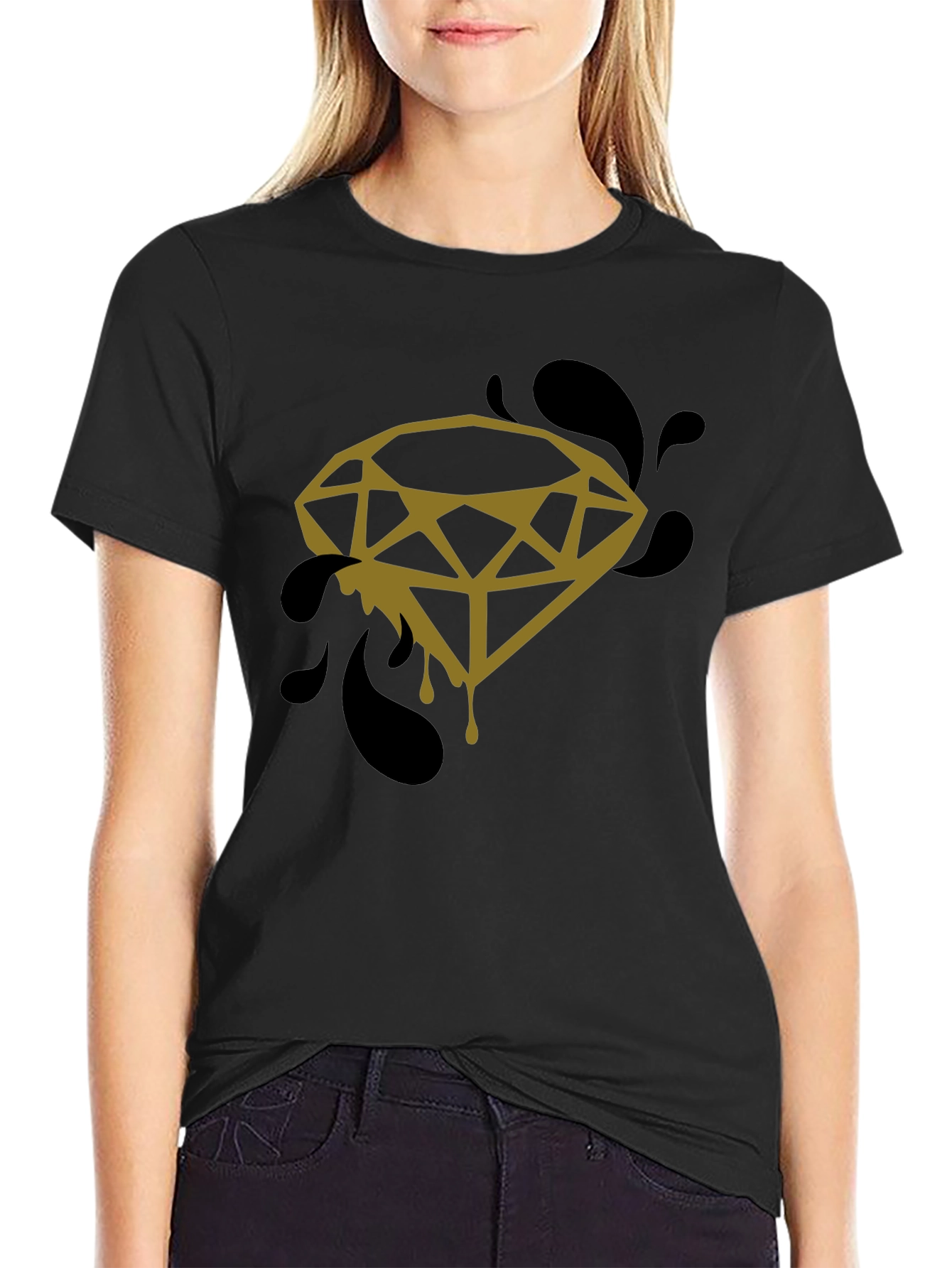 Diamond Drip Graphic Tee - Modern Streetwear
