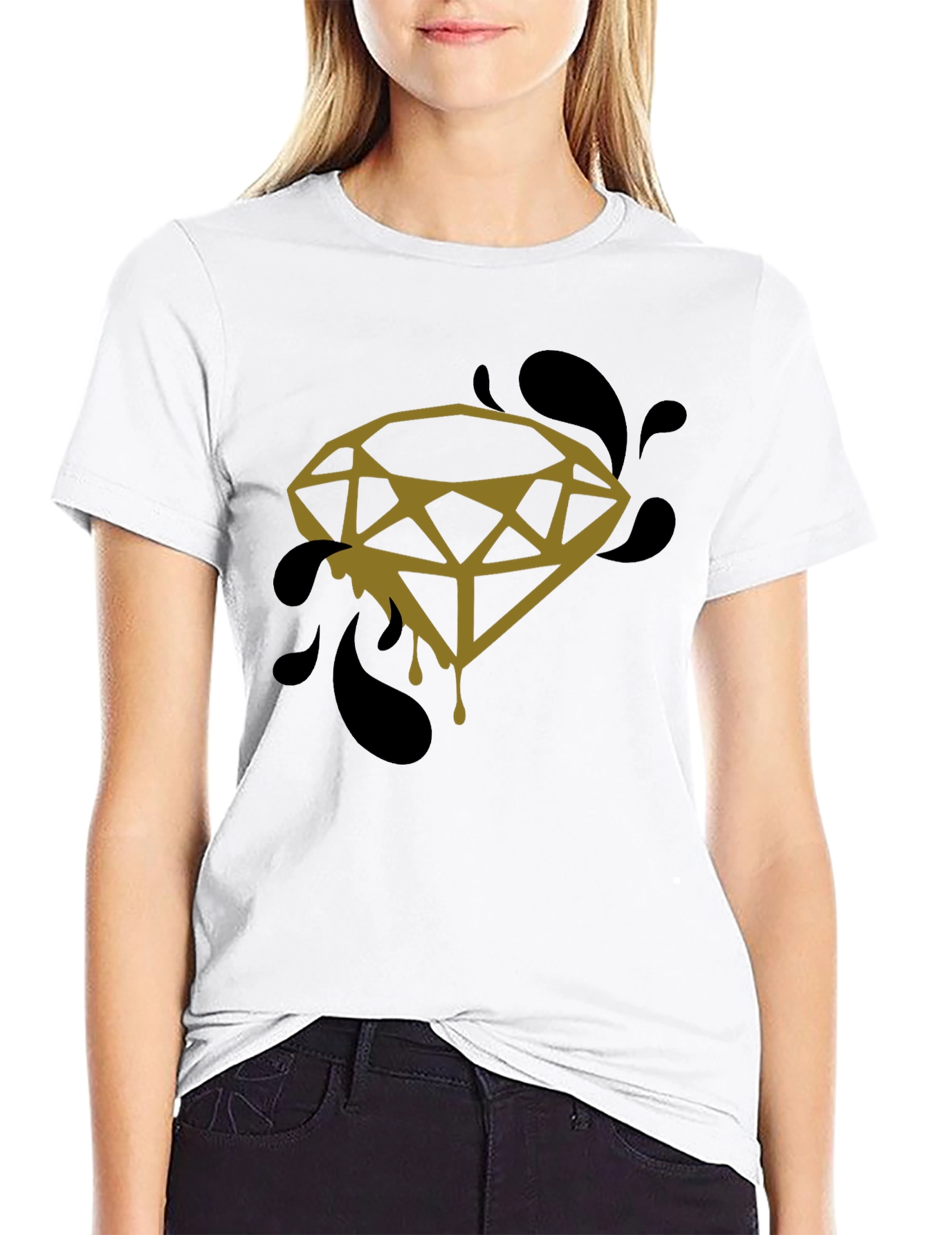 Diamond Drip Graphic Tee - Modern Streetwear
