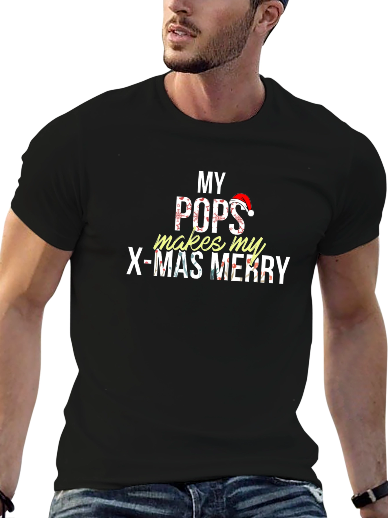 My Pops Makes My X-Mas Merry Christmas Holiday T-Shirt