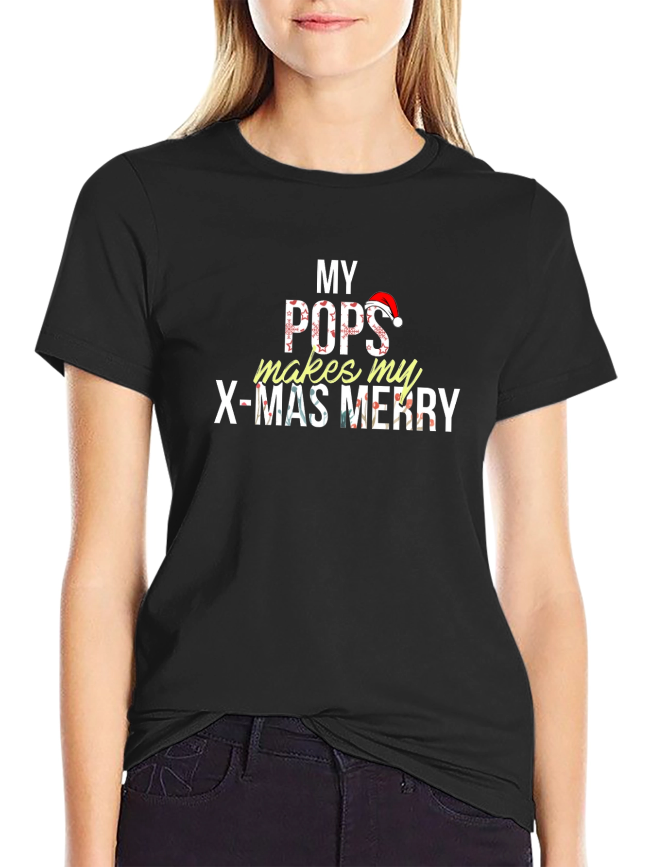 My Pops Makes My X-Mas Merry Christmas Holiday T-Shirt
