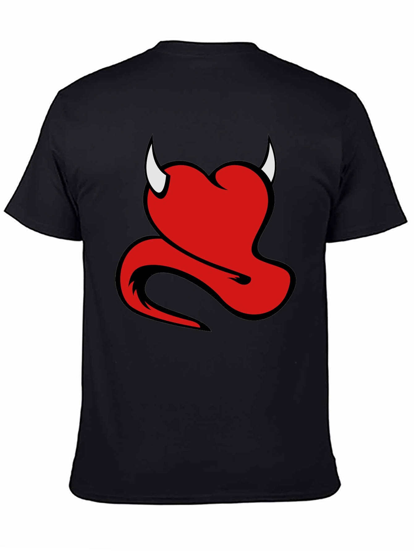 Devil Heart Graphic Black T-Shirt