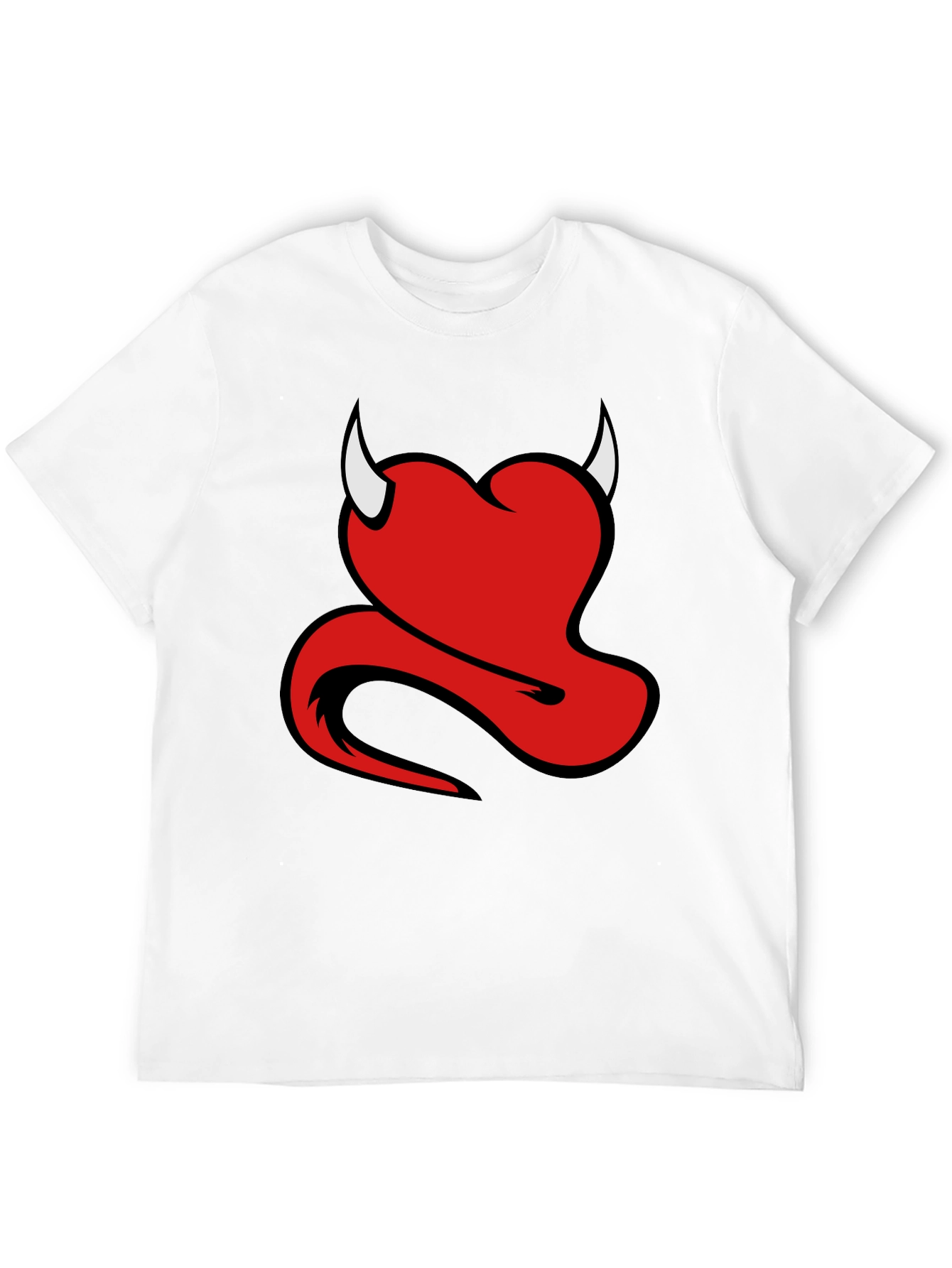 Devil Heart Graphic Black T-Shirt