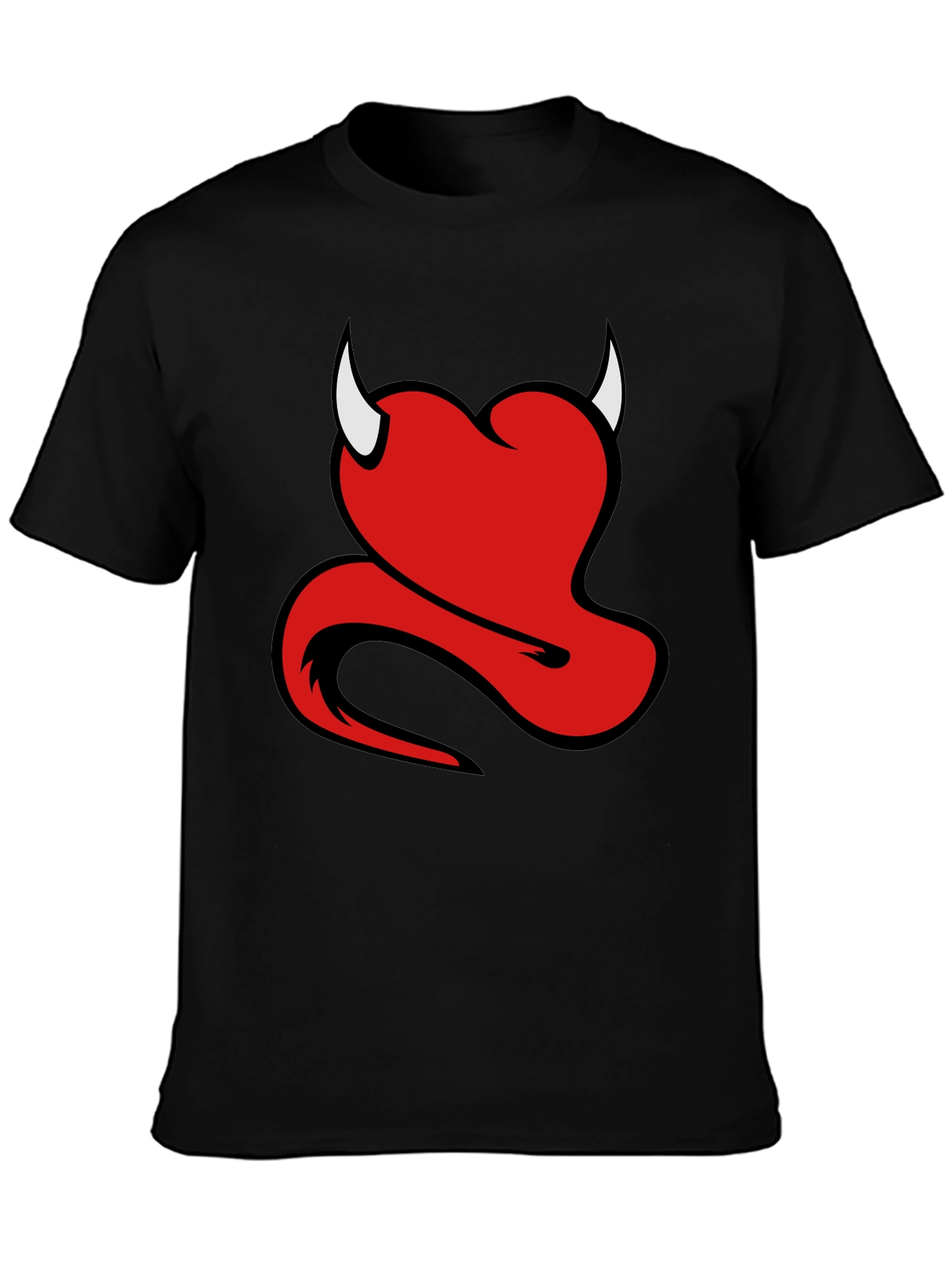 Devil Heart Graphic Black T-Shirt