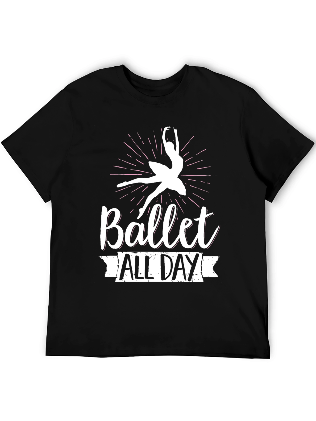 Ballet All Day Black T-Shirt - Dancer Design